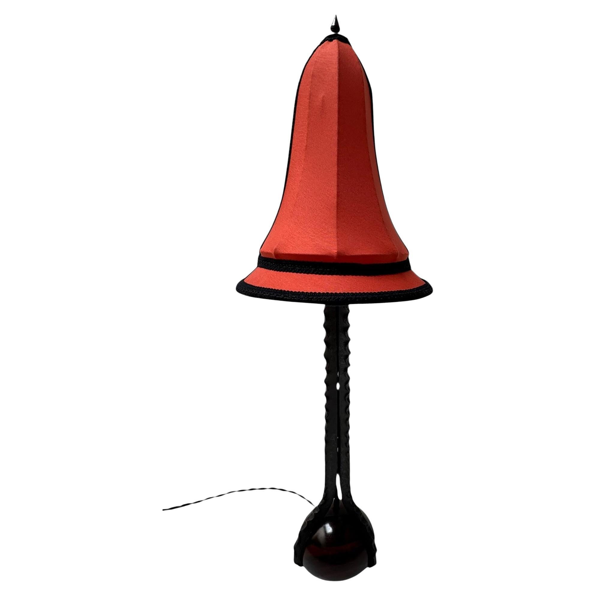 Lampe de table Art déco de l'école d'Amsterdam par Piet Kramer, années 1920 en vente