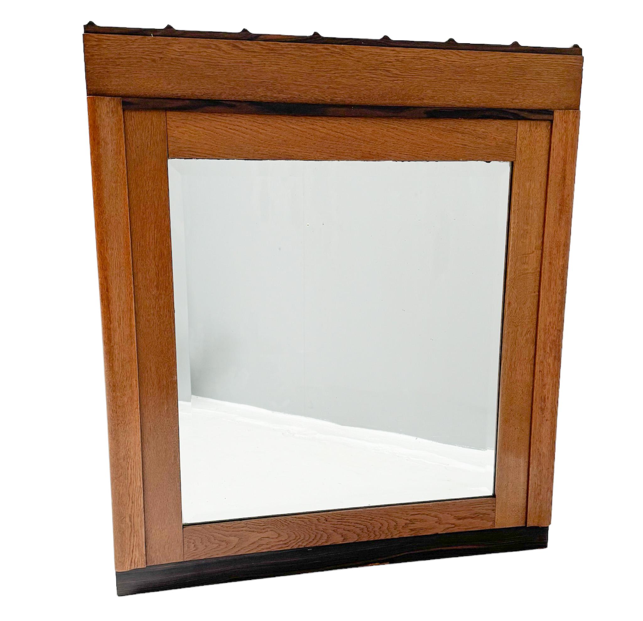 Espejo de pared Art Deco Escuela Amsterdamse de Fa. Perforación Amsterdam, años 20 principios del siglo XX en venta