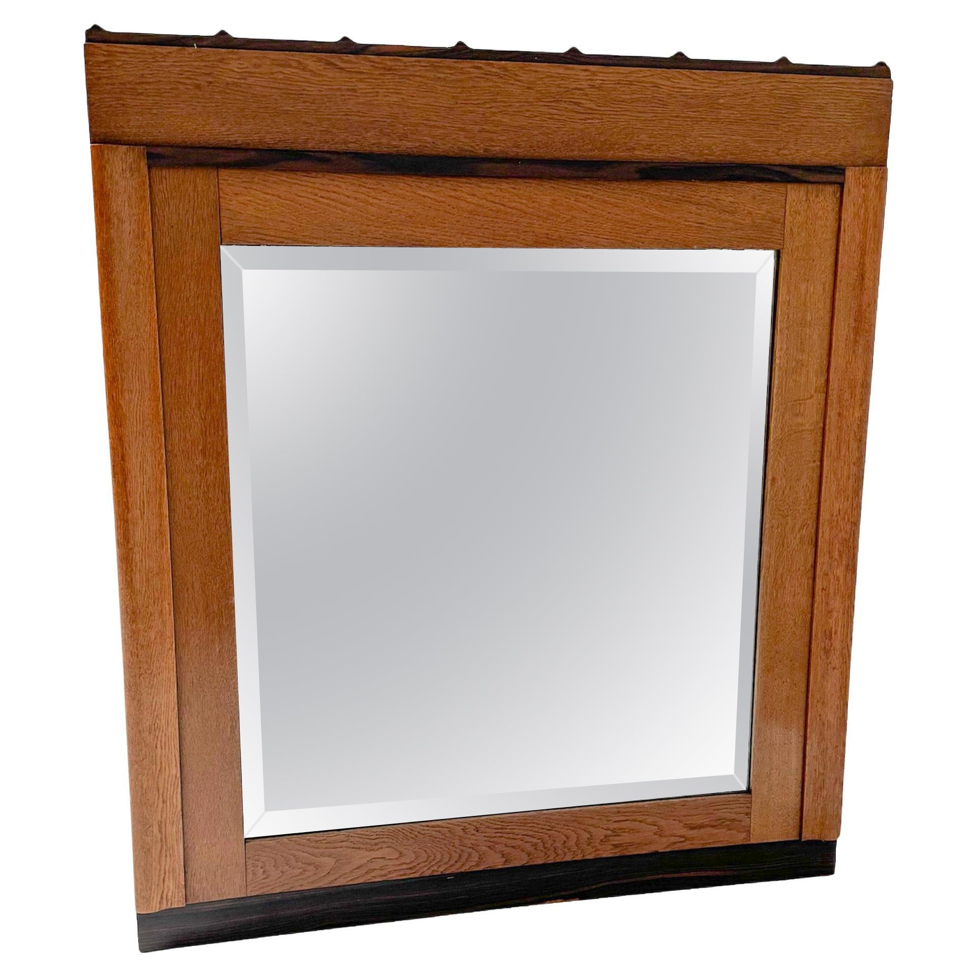 Art Deco Amsterdamse School Wall Mirror by Fa. Drilling Amsterdam, 1920s