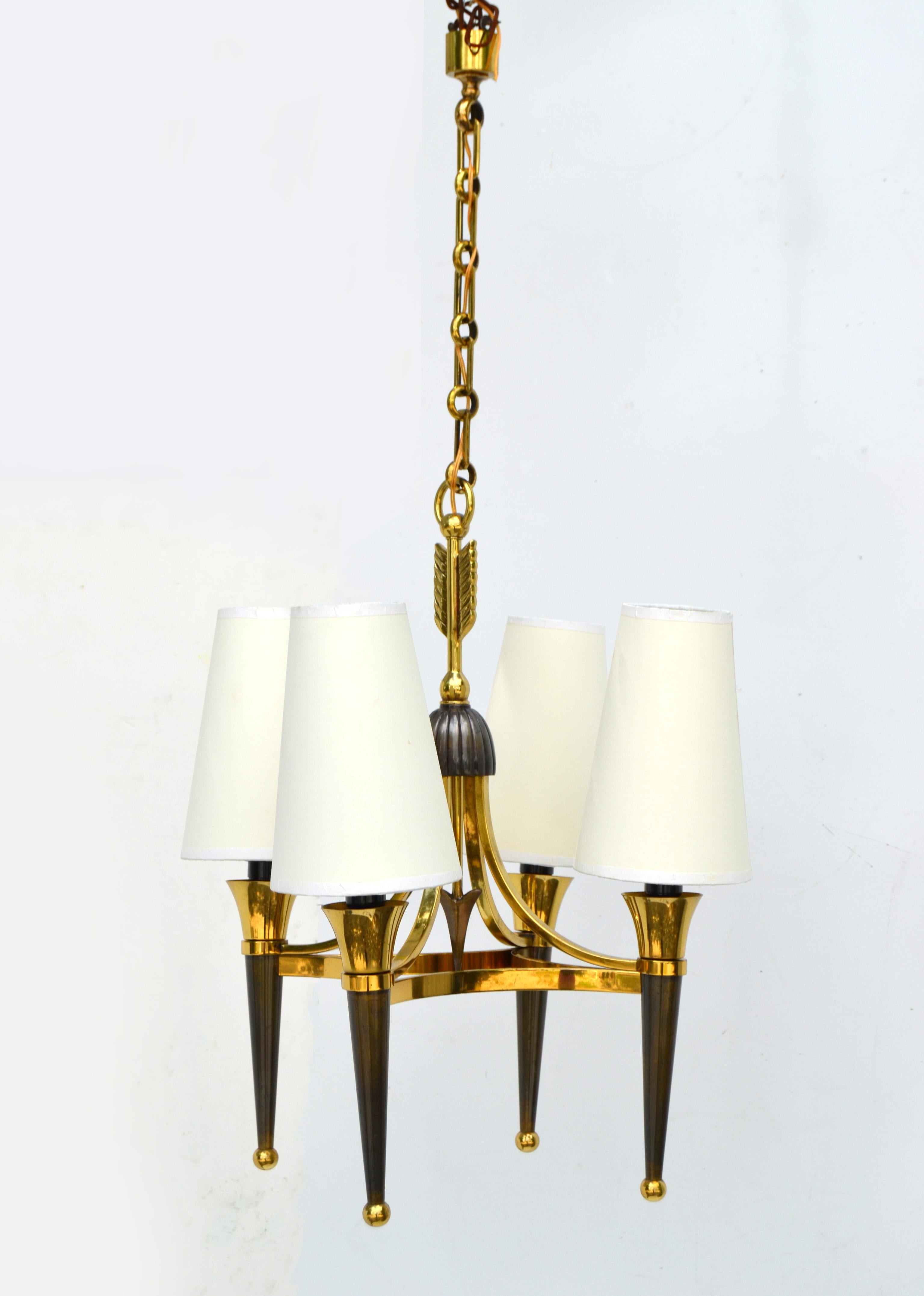 andre brass cone pendant light