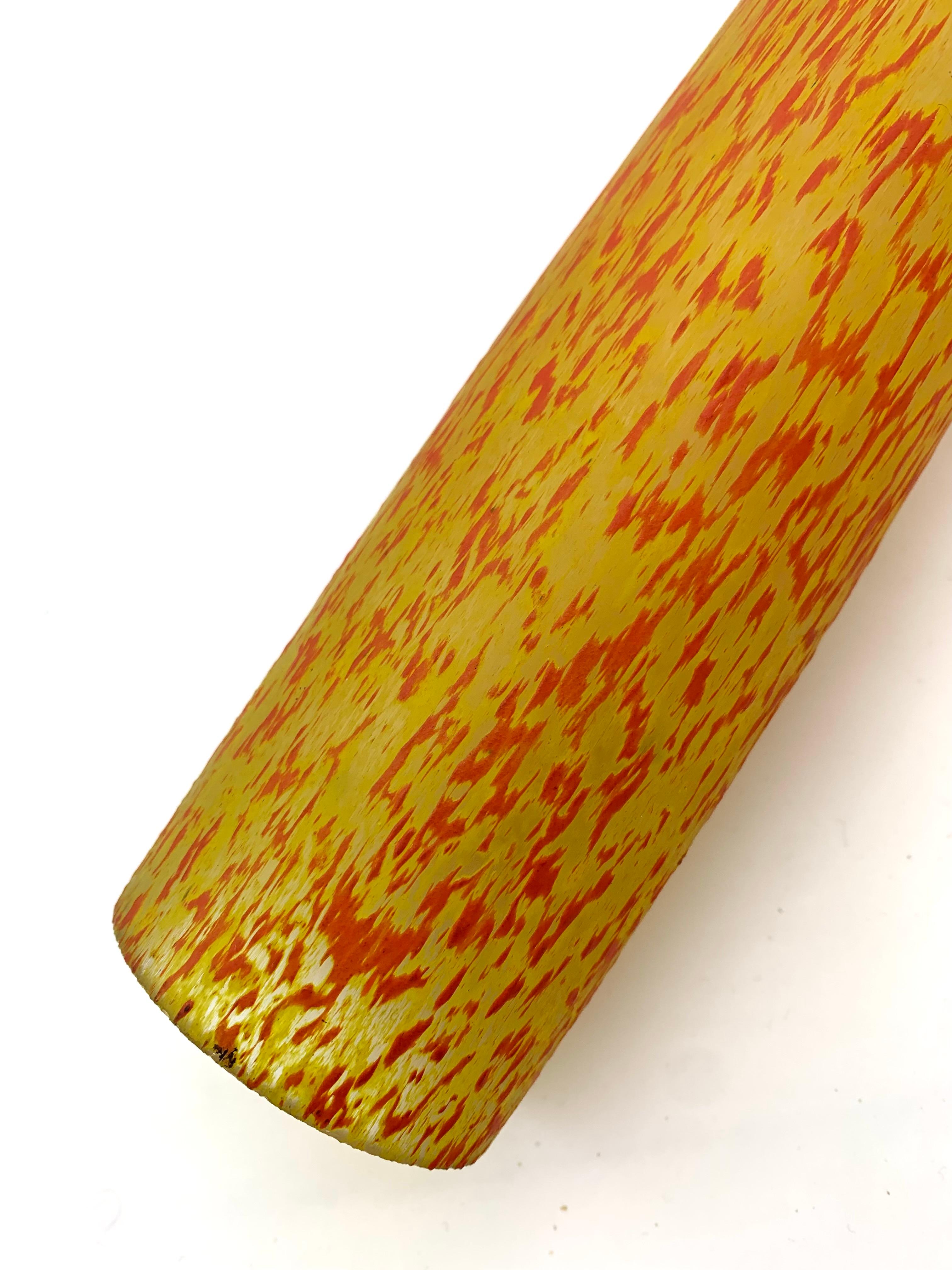 Art Deco André Delatte Nancy Glass Vase 'Berluze' Shape Orange Yellow  For Sale 4