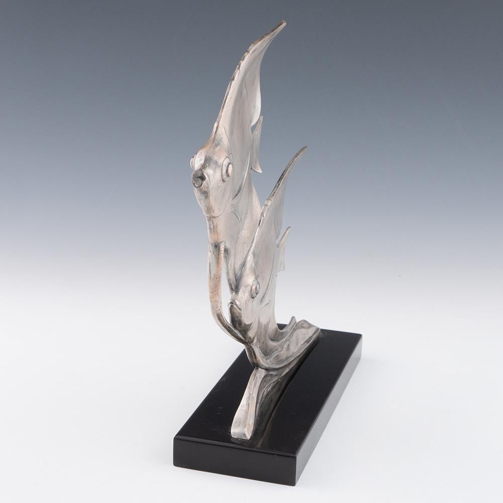 Art Déco Scultura di pesce angelo in stile Art Deco di M. Font c1925 in vendita