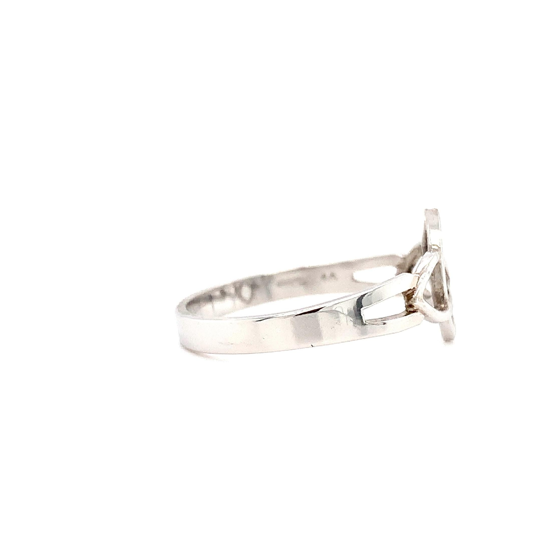 Women's or Men's Art deco antique Celtic unisex Ring Platinum For Sale