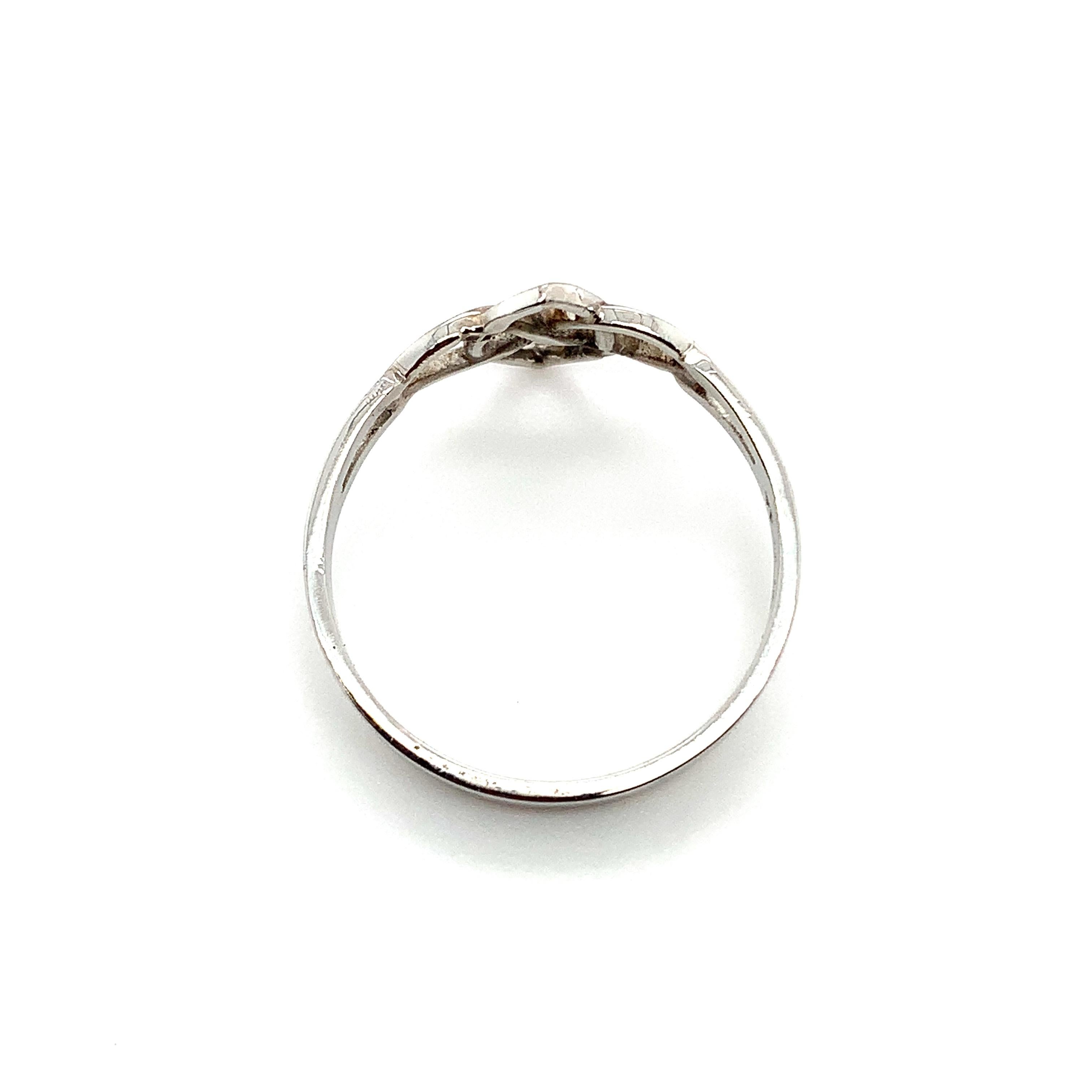 Art deco antique Celtic unisex Ring Platinum For Sale 2