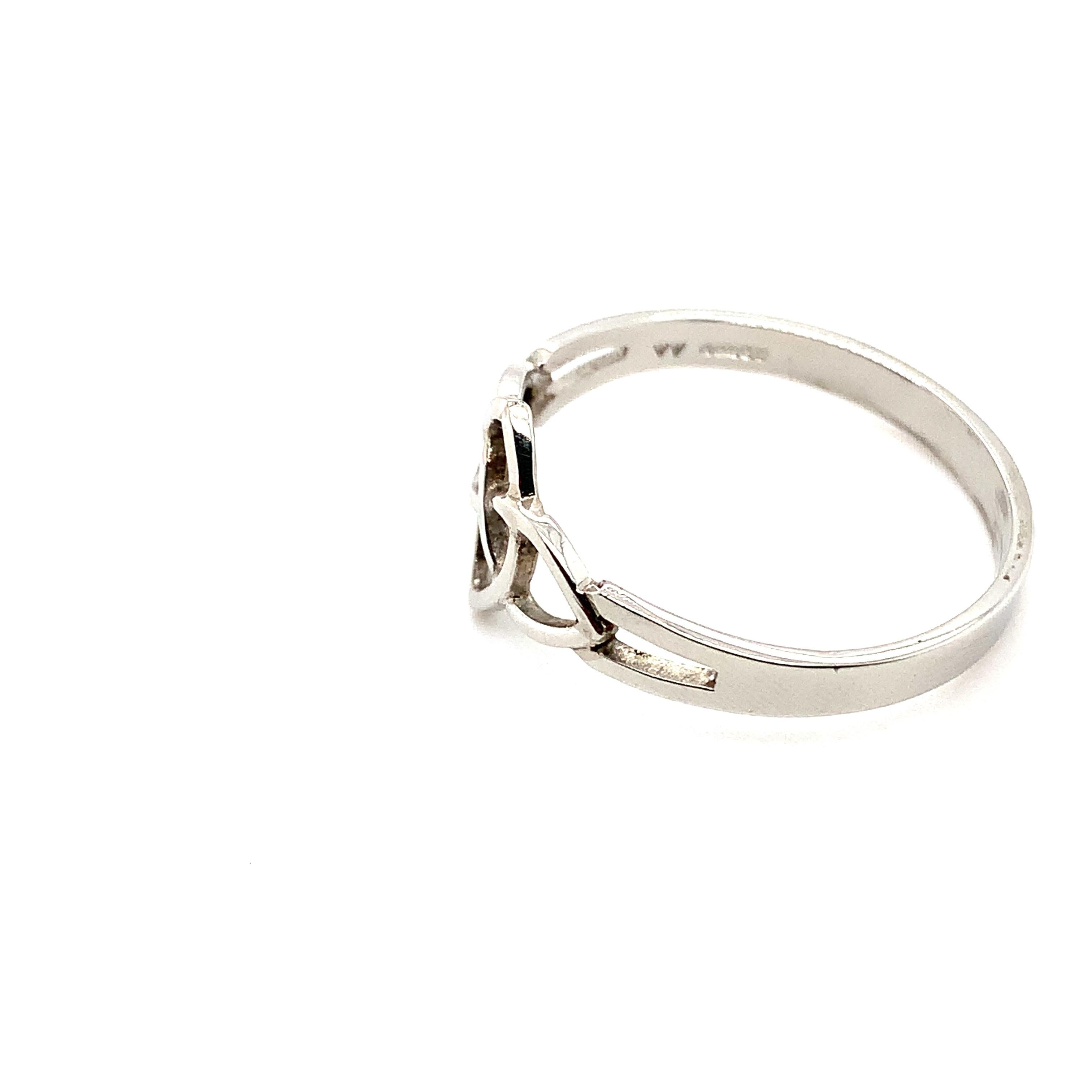 Art deco antique Celtic unisex Ring Platinum For Sale 3