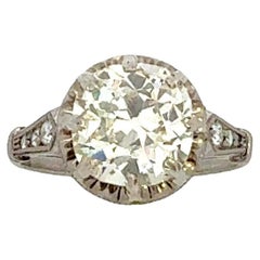 Art Deco Antique Cushion Diamond approx 4cts  Ring