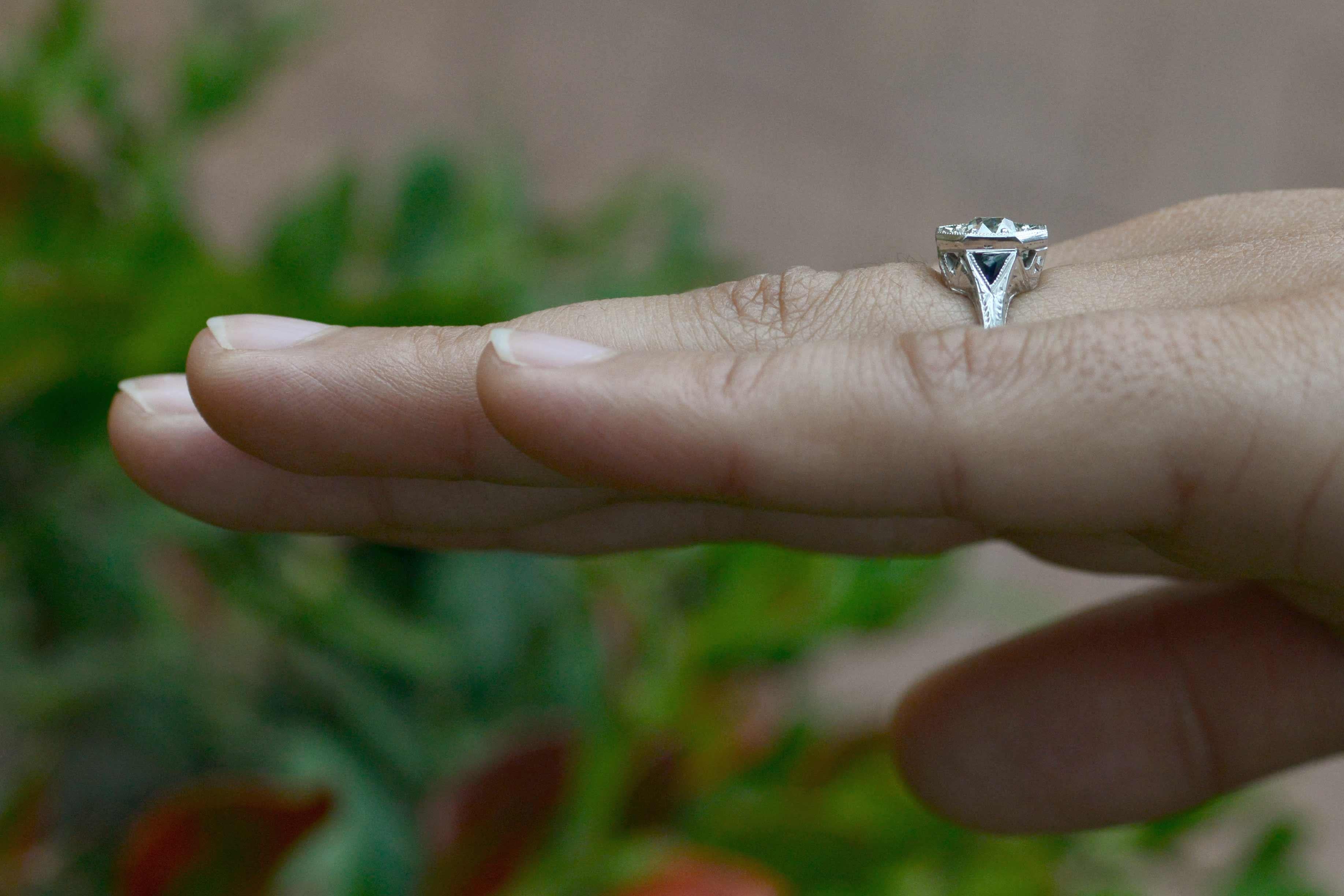 art deco antique engagement rings