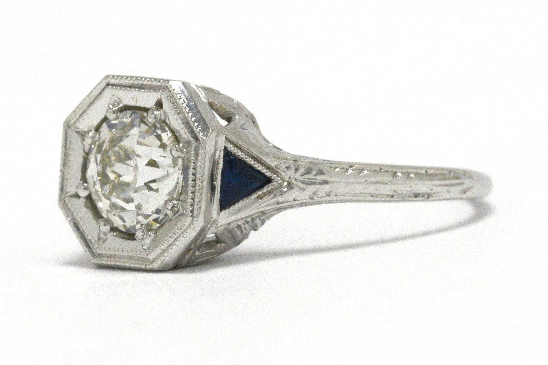 3 carat art deco diamond ring