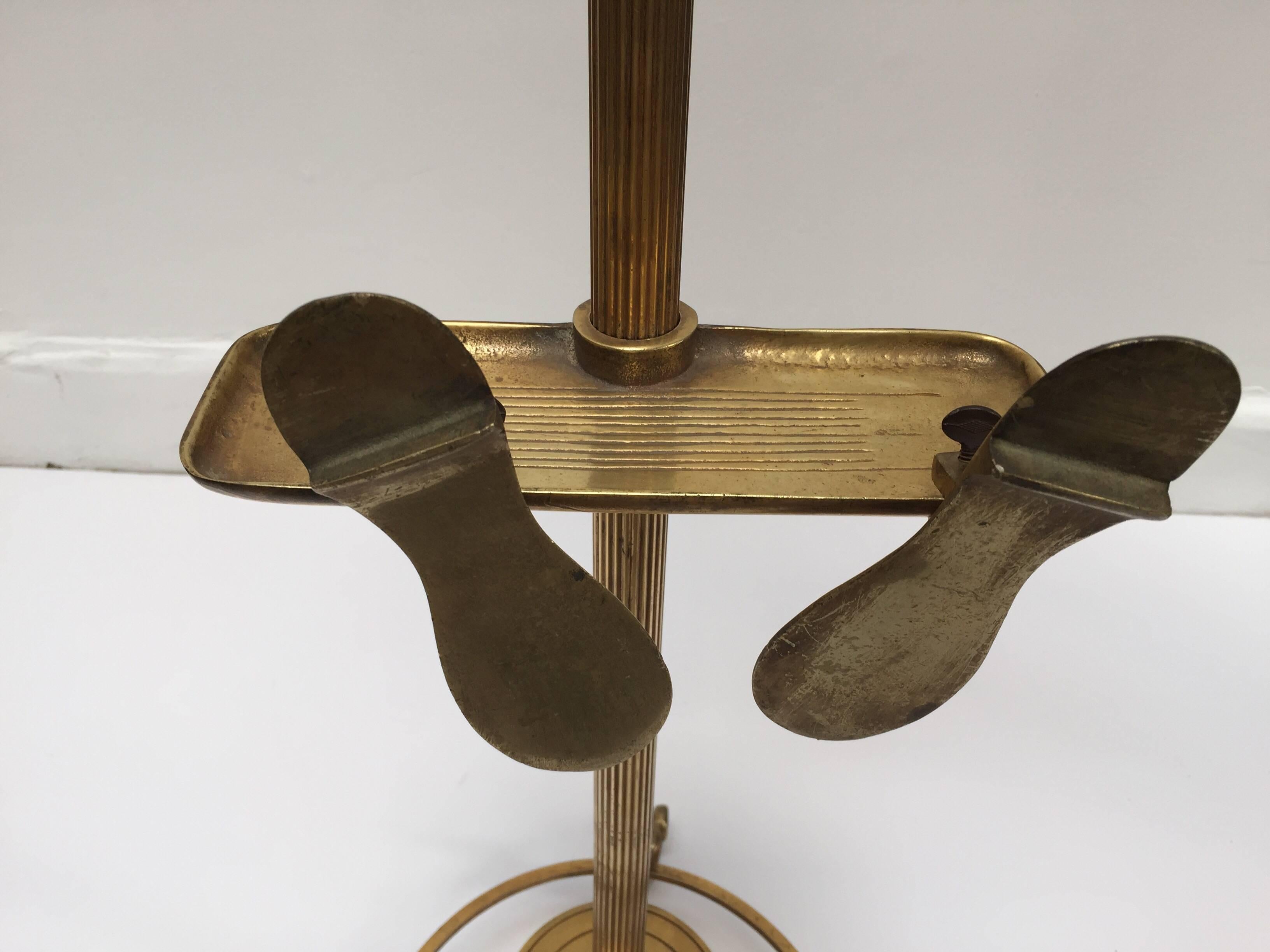 Valet en laiton poli Art Déco pour homme par Glo-Mar Artworks Inc NY 3