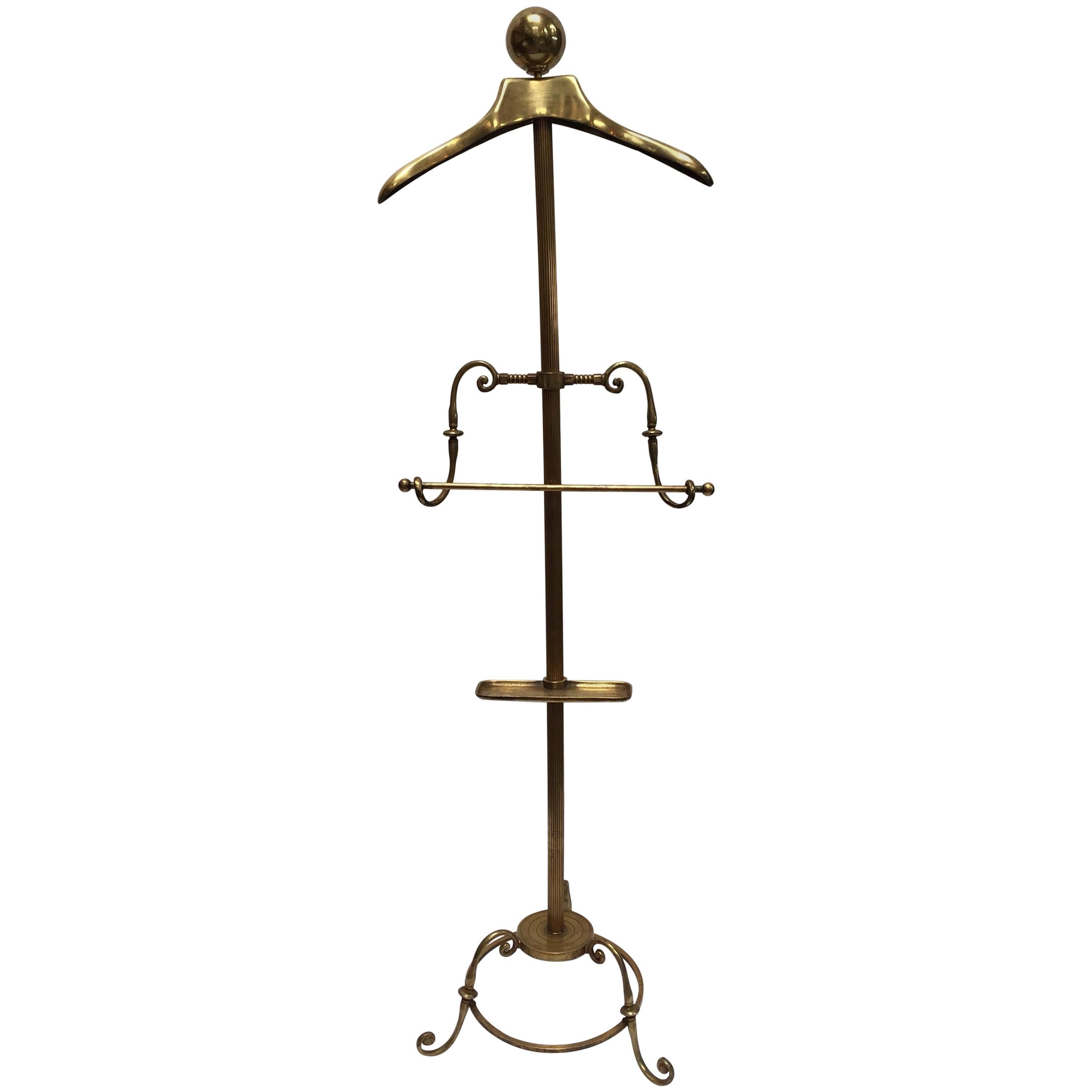 Valet en laiton poli Art Déco pour homme par Glo-Mar Artworks Inc NY