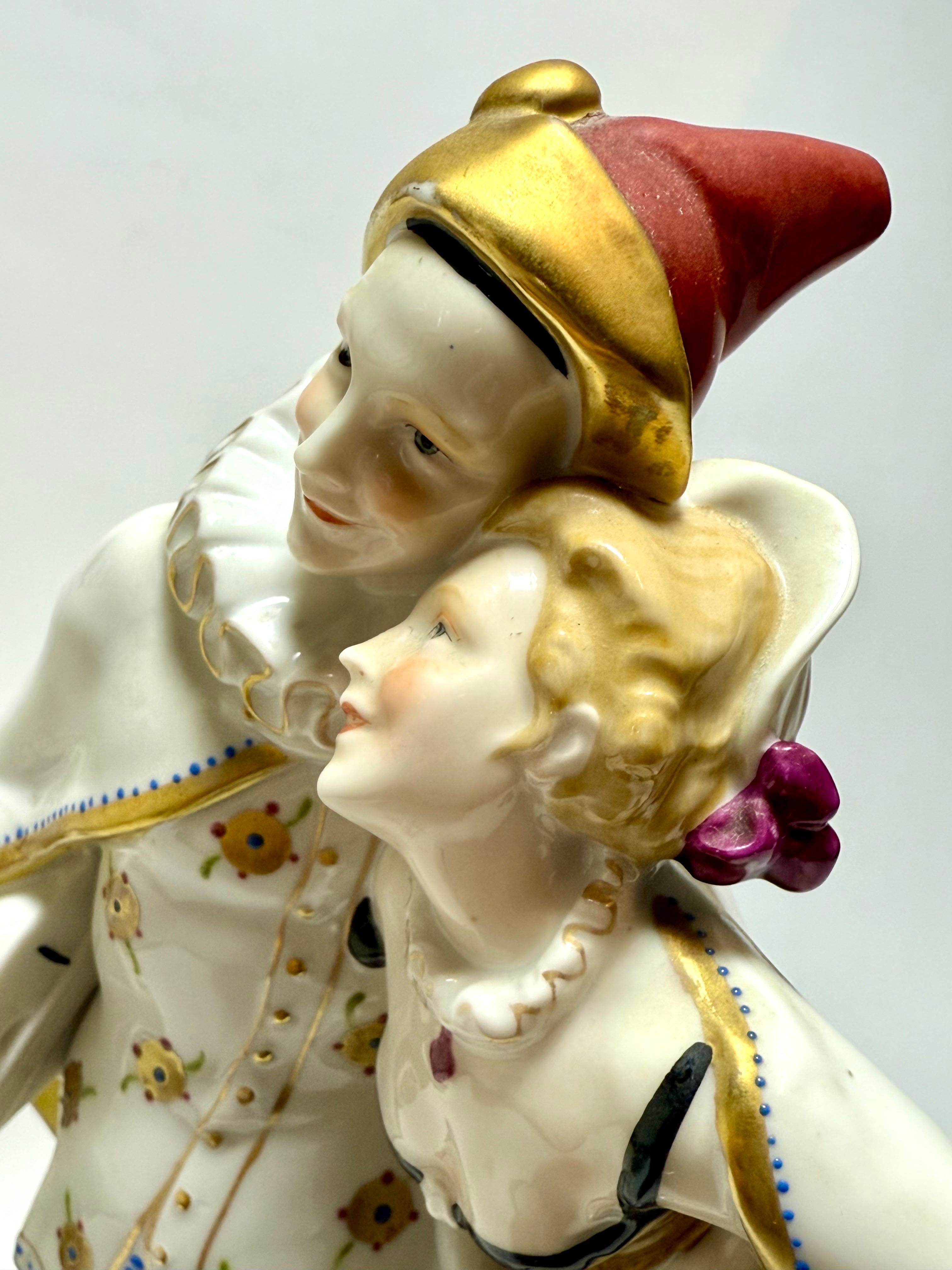 Arte Antiques Arlecchino e Colombina Katzhütte, Turingia, 1930 ca. in vendita 3