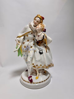 Art - Deco Antique Harlequin and Columbine Katzhütte, Thuringia, around 1930