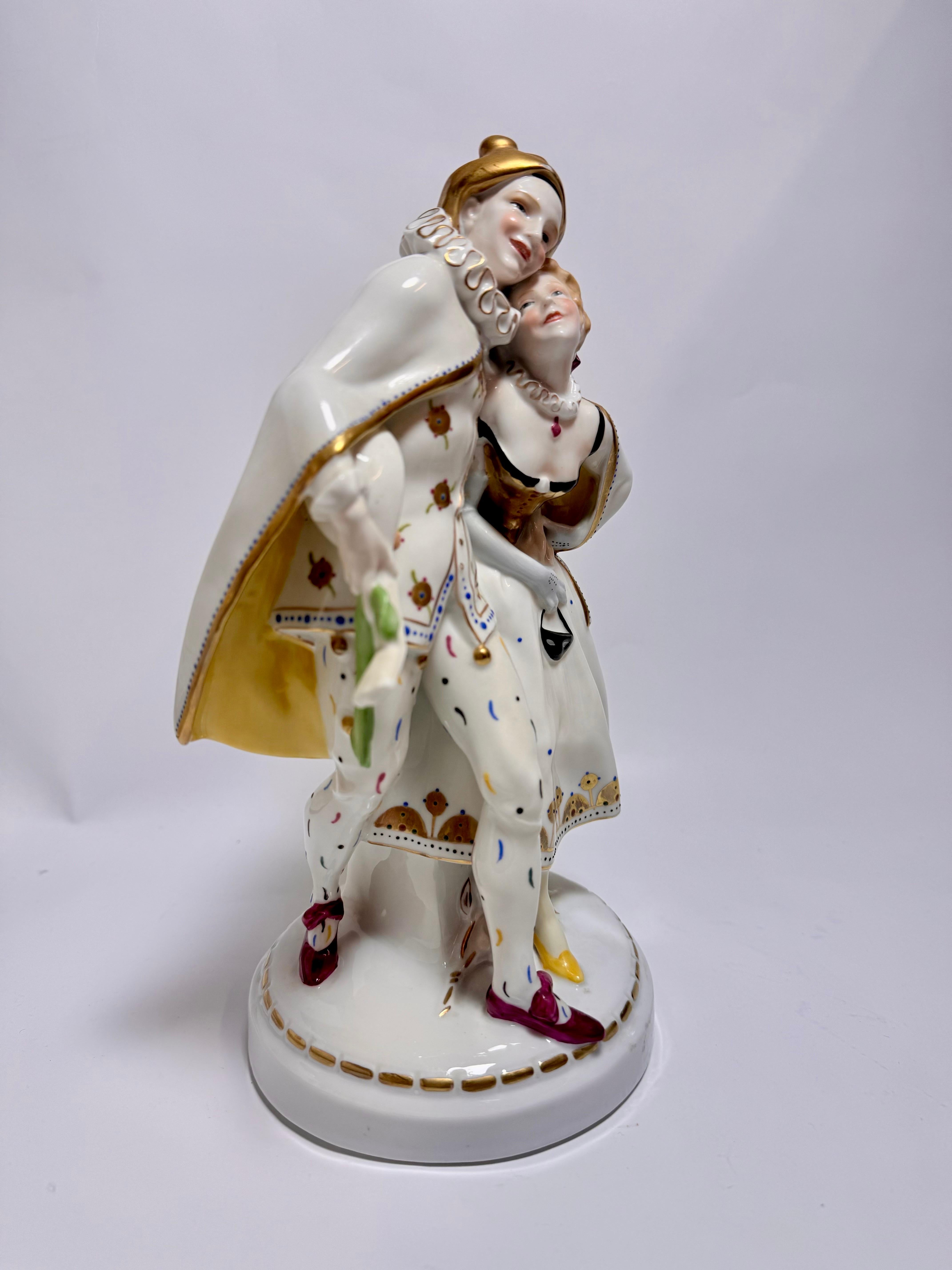 Arte Antiques Arlecchino e Colombina Katzhütte, Turingia, 1930 ca. In condizioni buone in vendita a Uppsala , SE