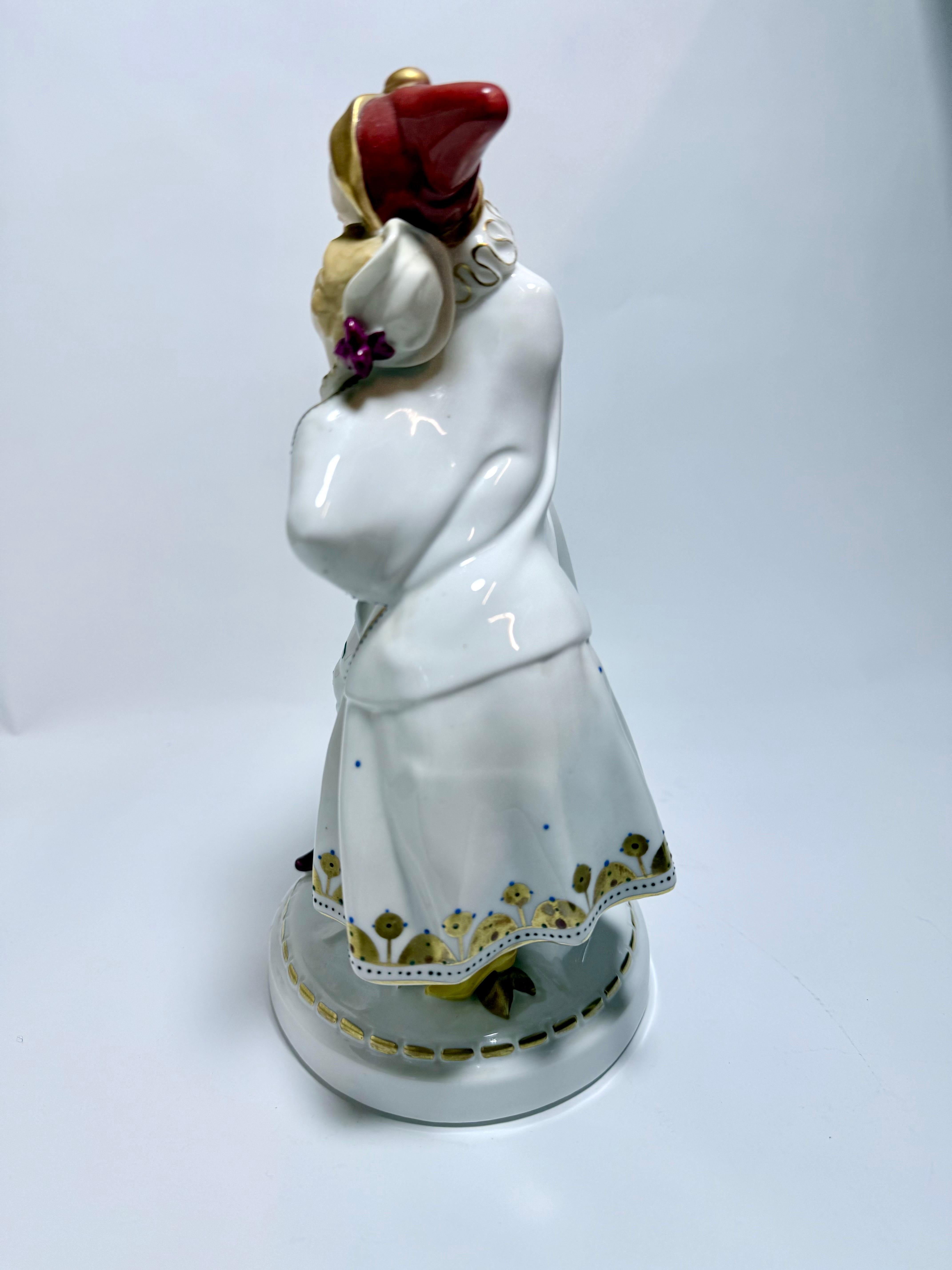 Metà XX secolo Arte Antiques Arlecchino e Colombina Katzhütte, Turingia, 1930 ca. in vendita