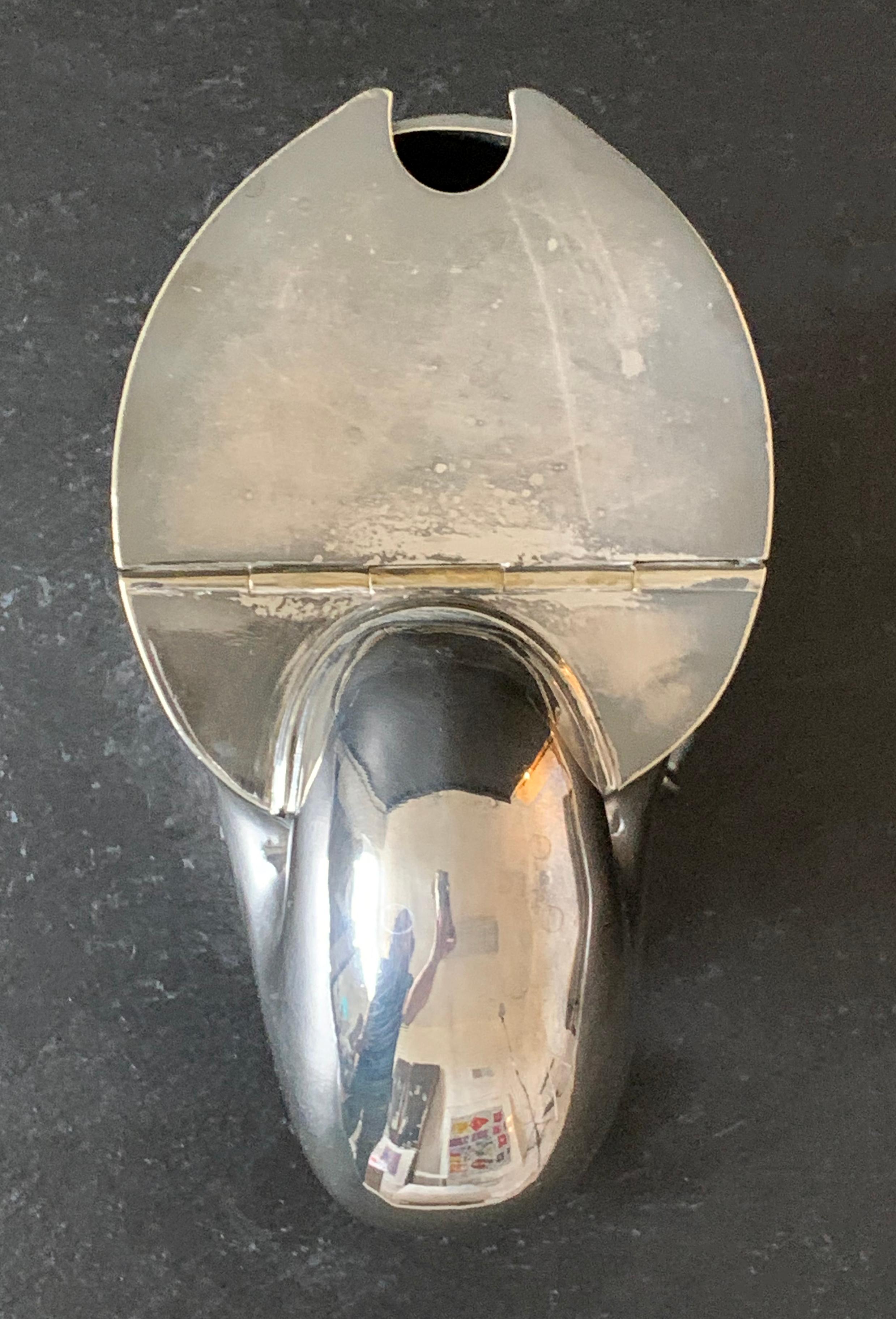 Art Deco Antique Sheffield Silver Plate Nautilus Shell Spoon Warmer, 1860 In Good Condition In Keego Harbor, MI