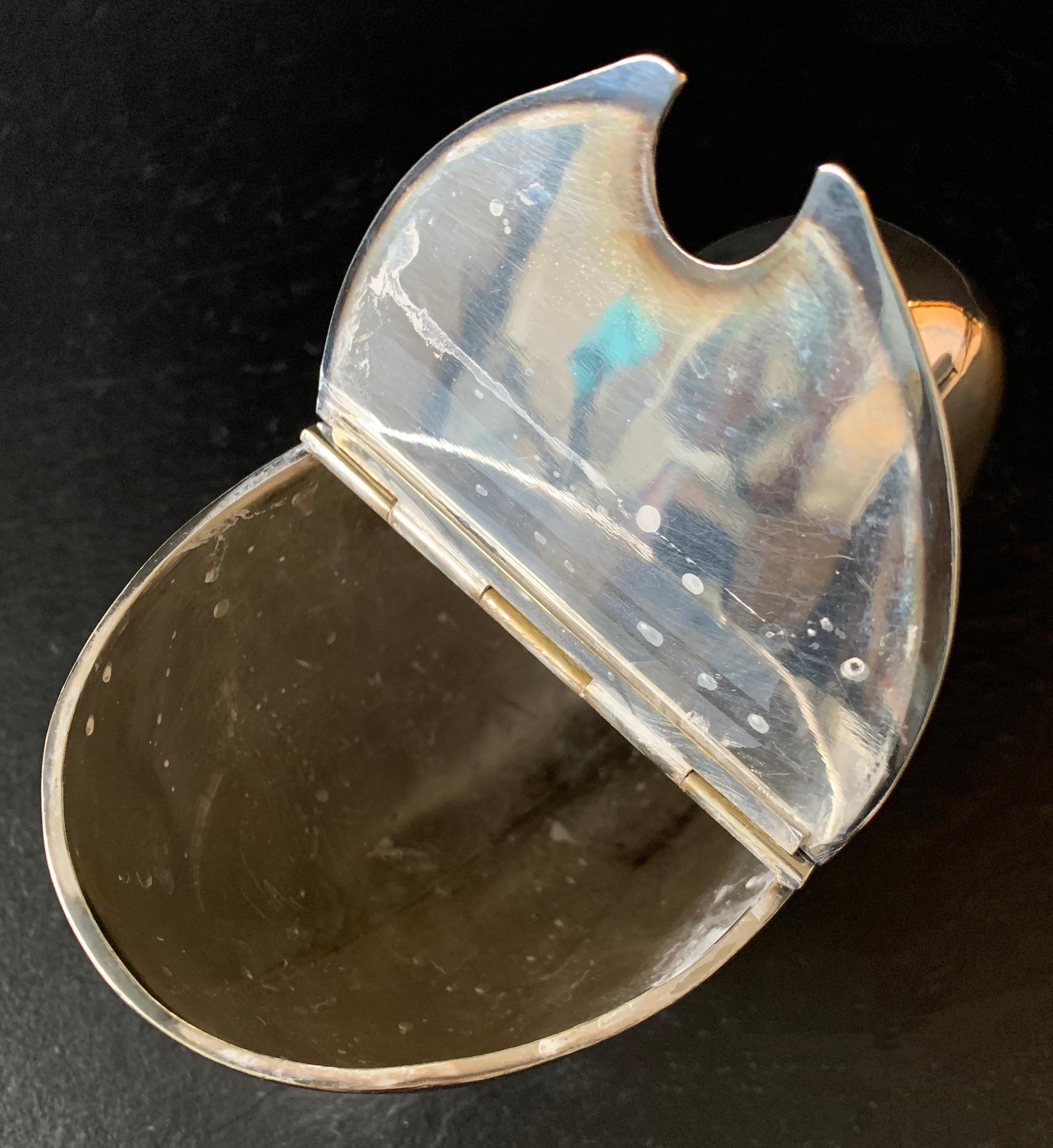 Art Deco Antique Sheffield Silver Plate Nautilus Shell Spoon Warmer, 1860 2