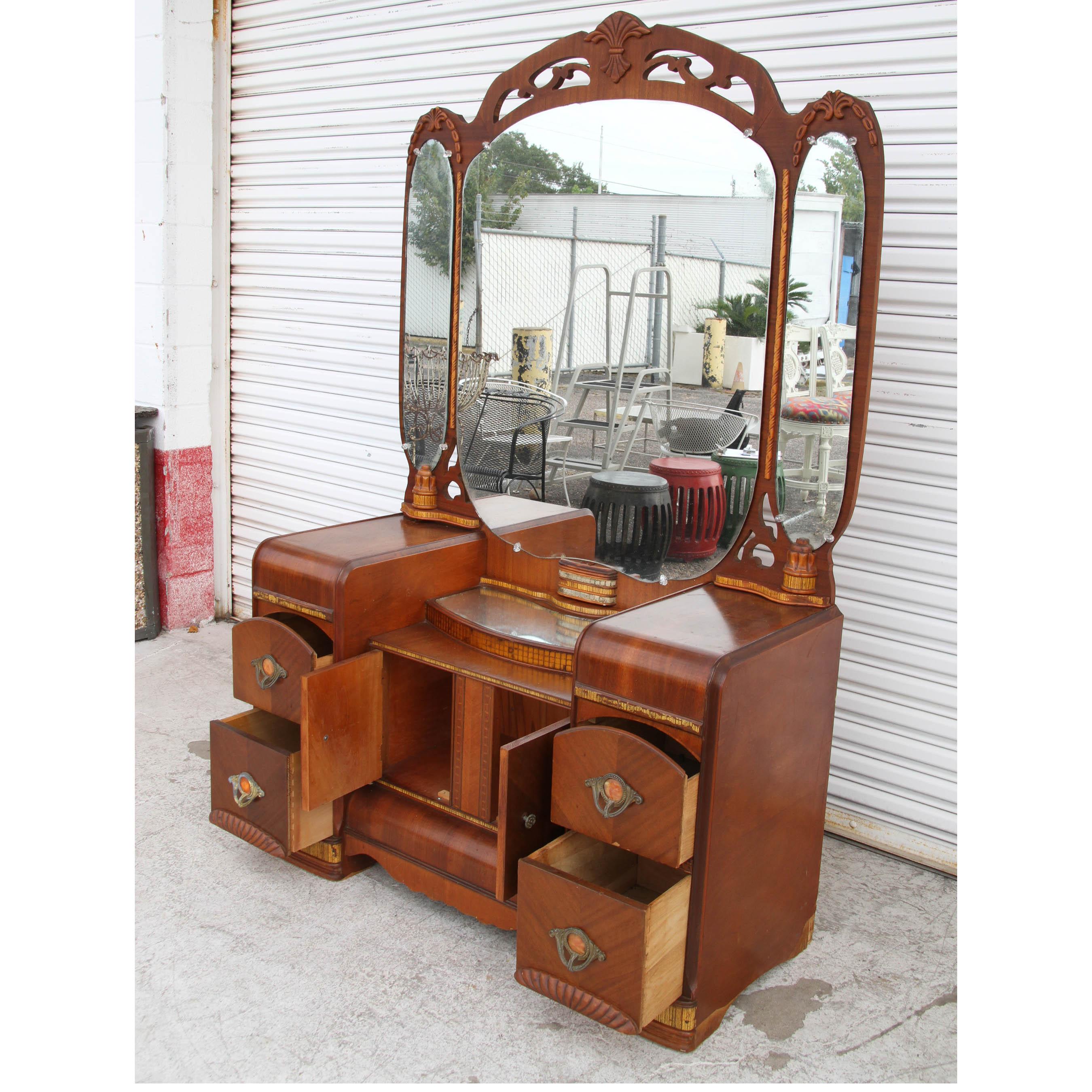 waterfall dresser with mirror