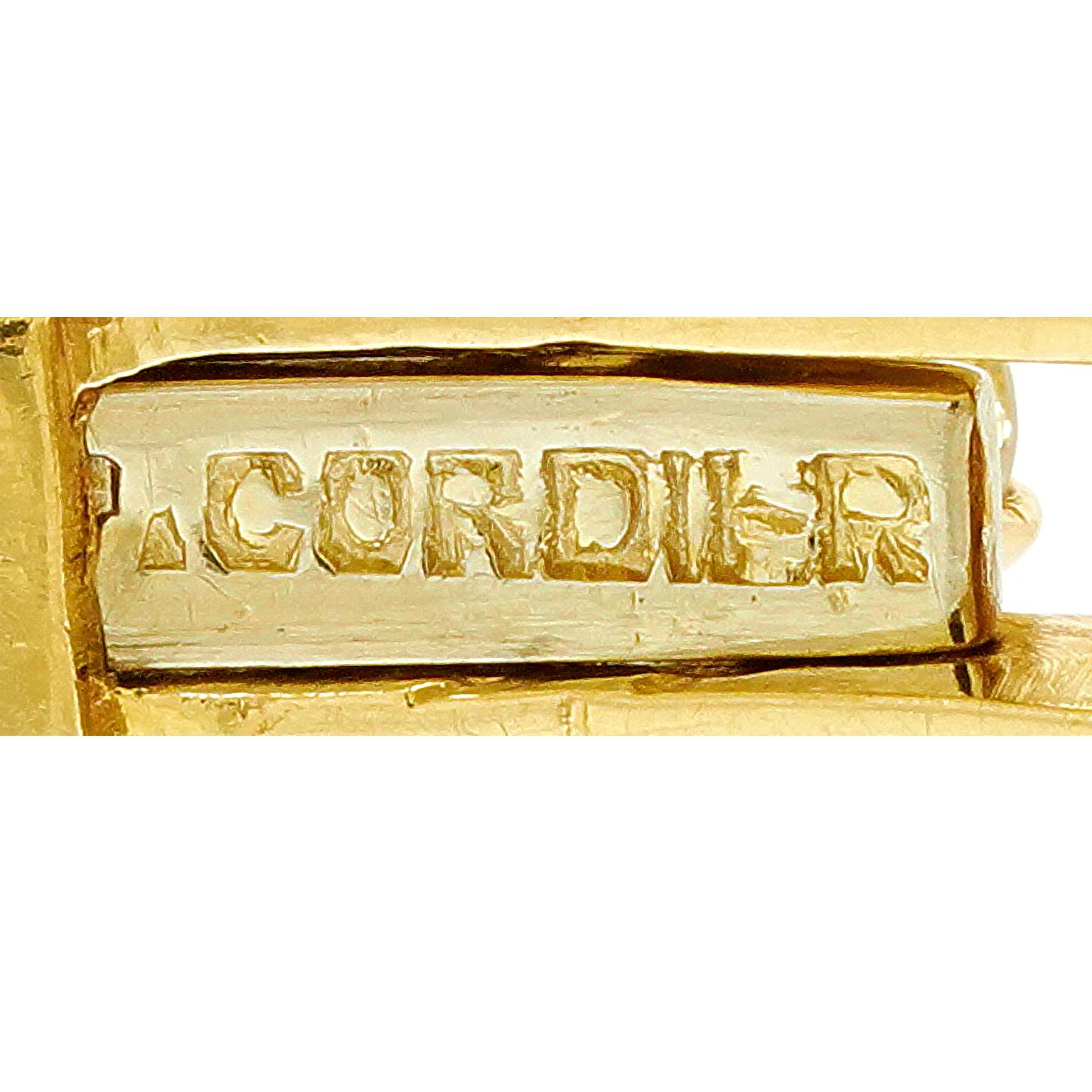 Femenino o masculino Pulsera Art Déco de aguamarina, perlas y diamantes de Pierre Cordier en venta