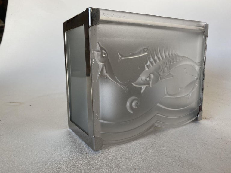 Curated visual reference: Art Deco Aquatic Frosted Art Glass Wall Sconce Pair For Photo Inspiration