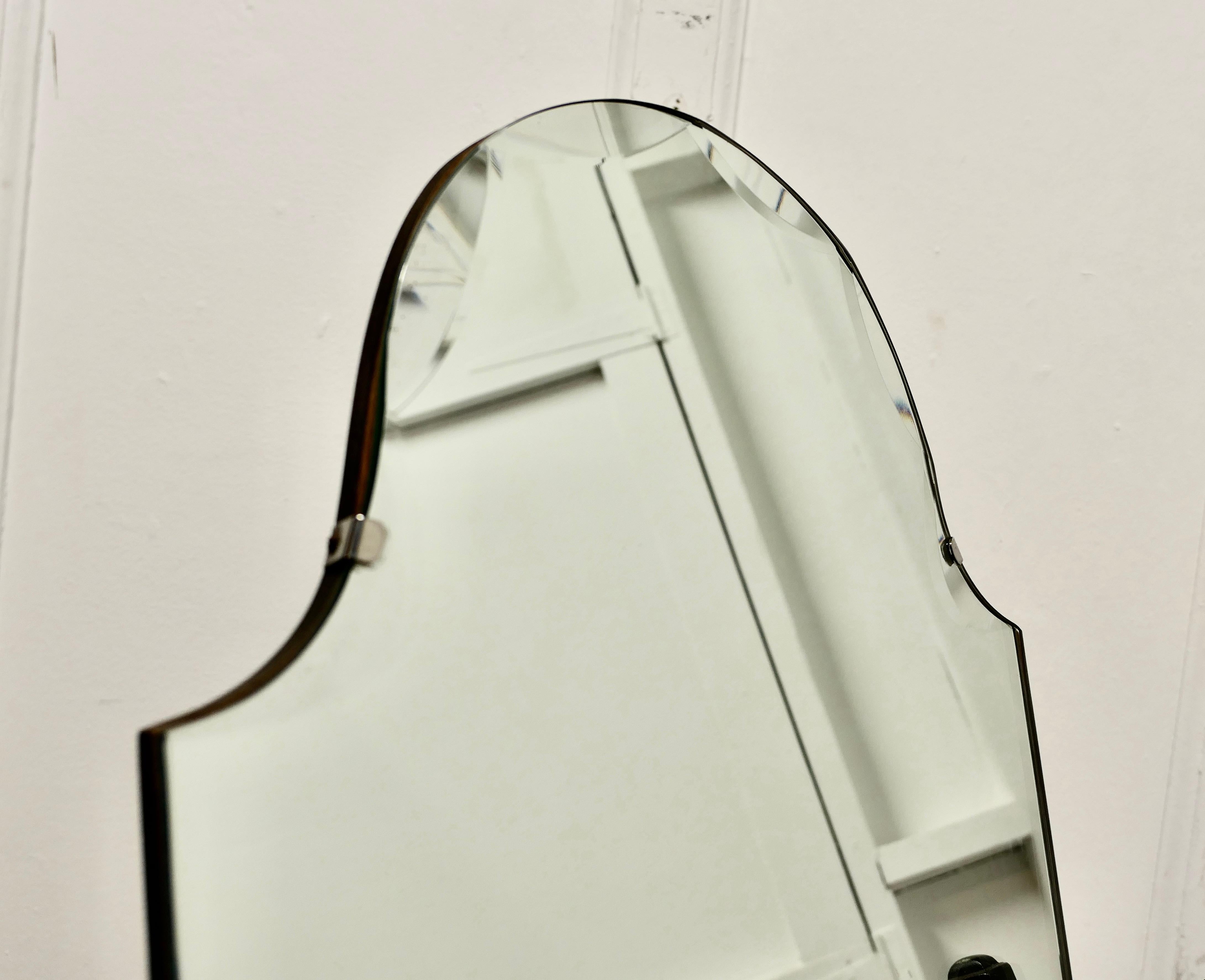 Art Deco Arch Top Cheval Mirror  The Mirror has an Arch shaped top For Sale 2