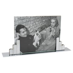 Art Deco Architectural Chrome Picture Frame, France 1930s
