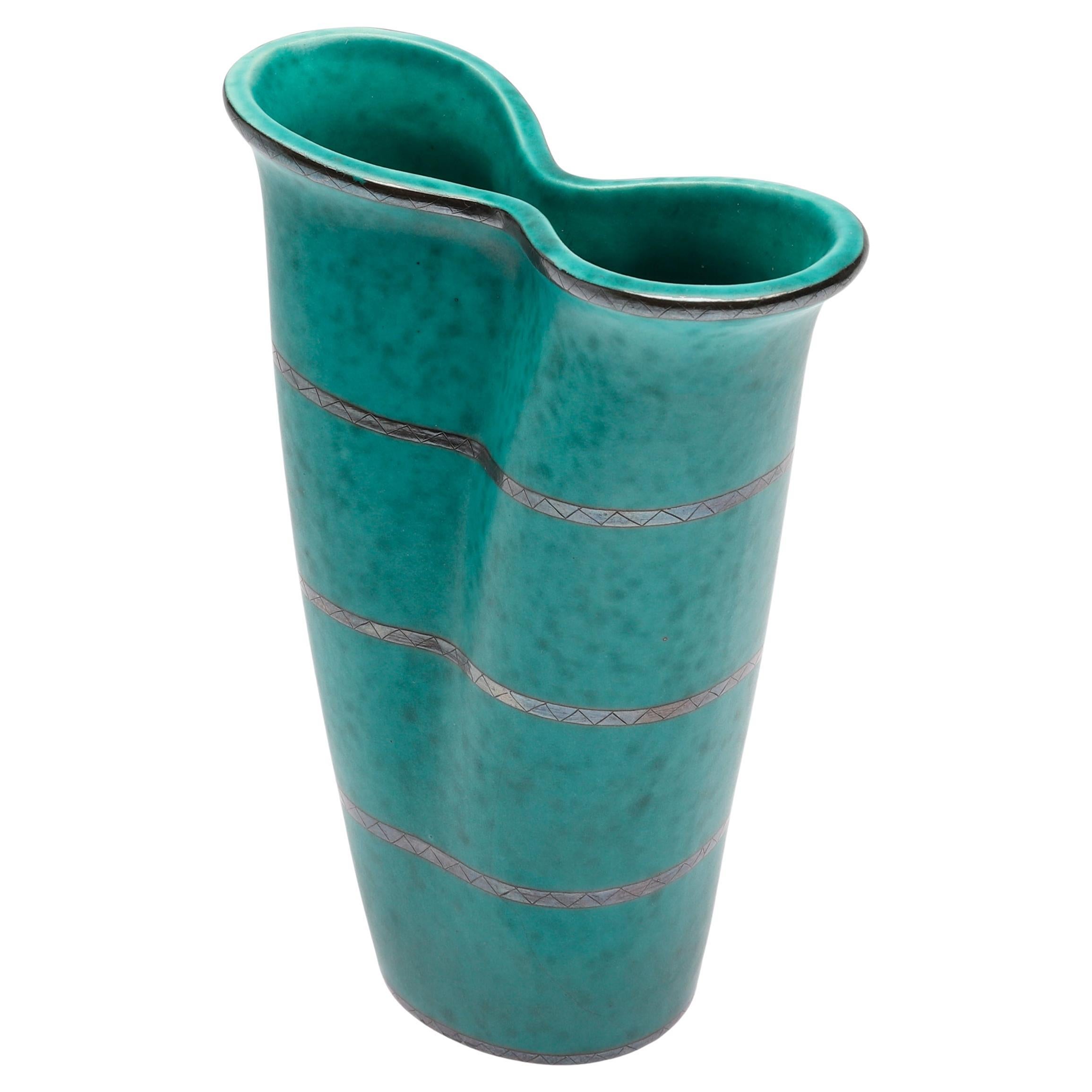 Art Deco "Argenta" Vase by Wilhelm Kåge for Gustavsberg, Sweden For Sale