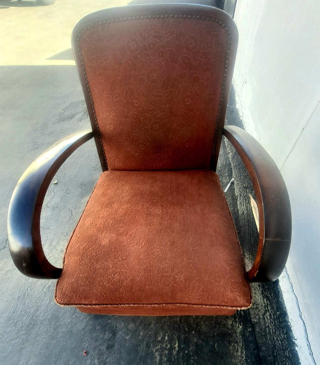 Art Deco Arm Chairs In Fair Condition In Los Angeles, CA