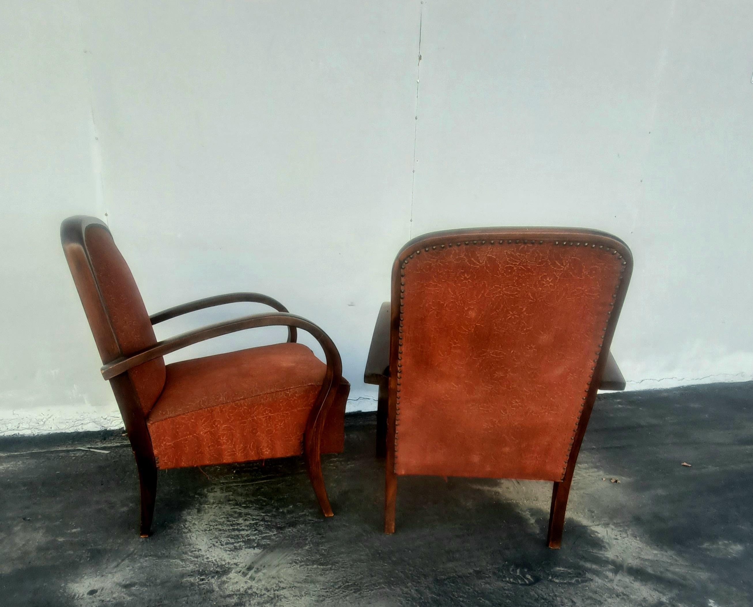 Mid-20th Century Art Deco Arm Chairs