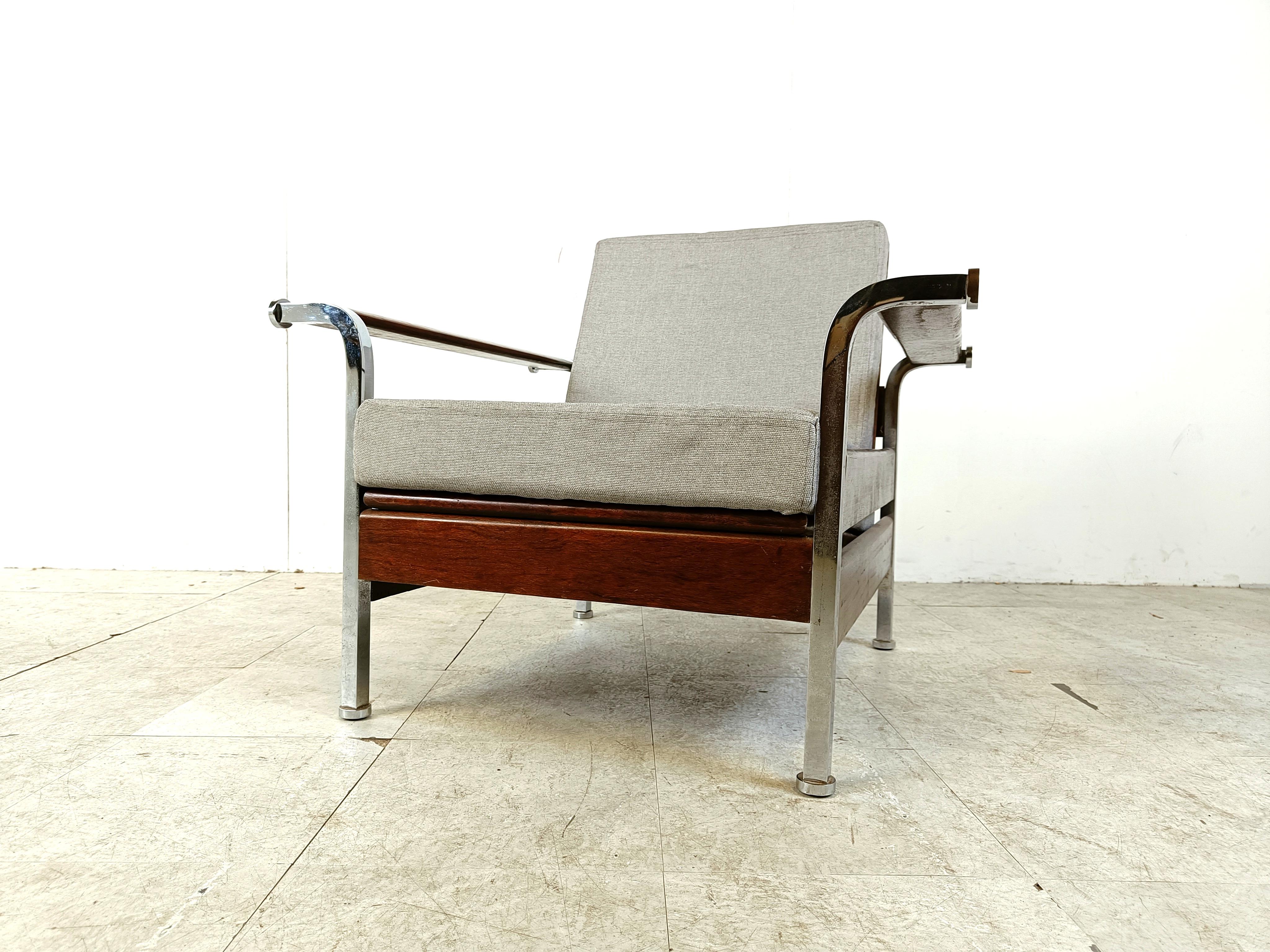 Belgian Art deco armchair, 1950s For Sale