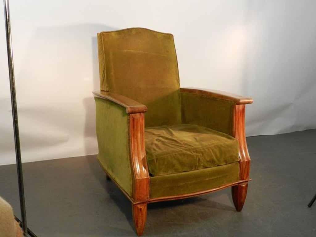 Poltrona Art Déco attribuita a Maurice Jallot.