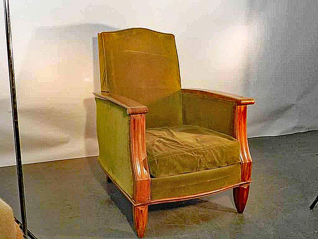 Poltrona Art Déco attribuita a Maurice Jallot in vendita 1