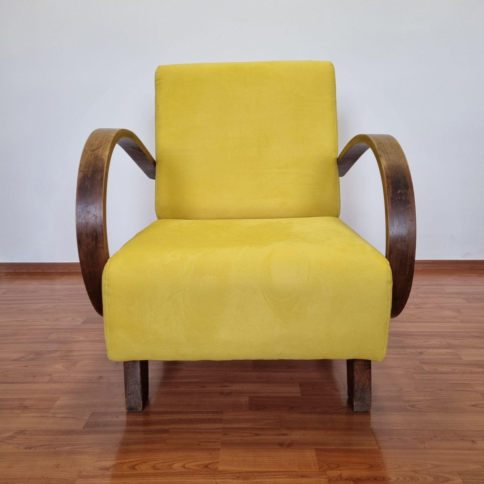 Fabric Art Deco Armchair, Austria 40s For Sale