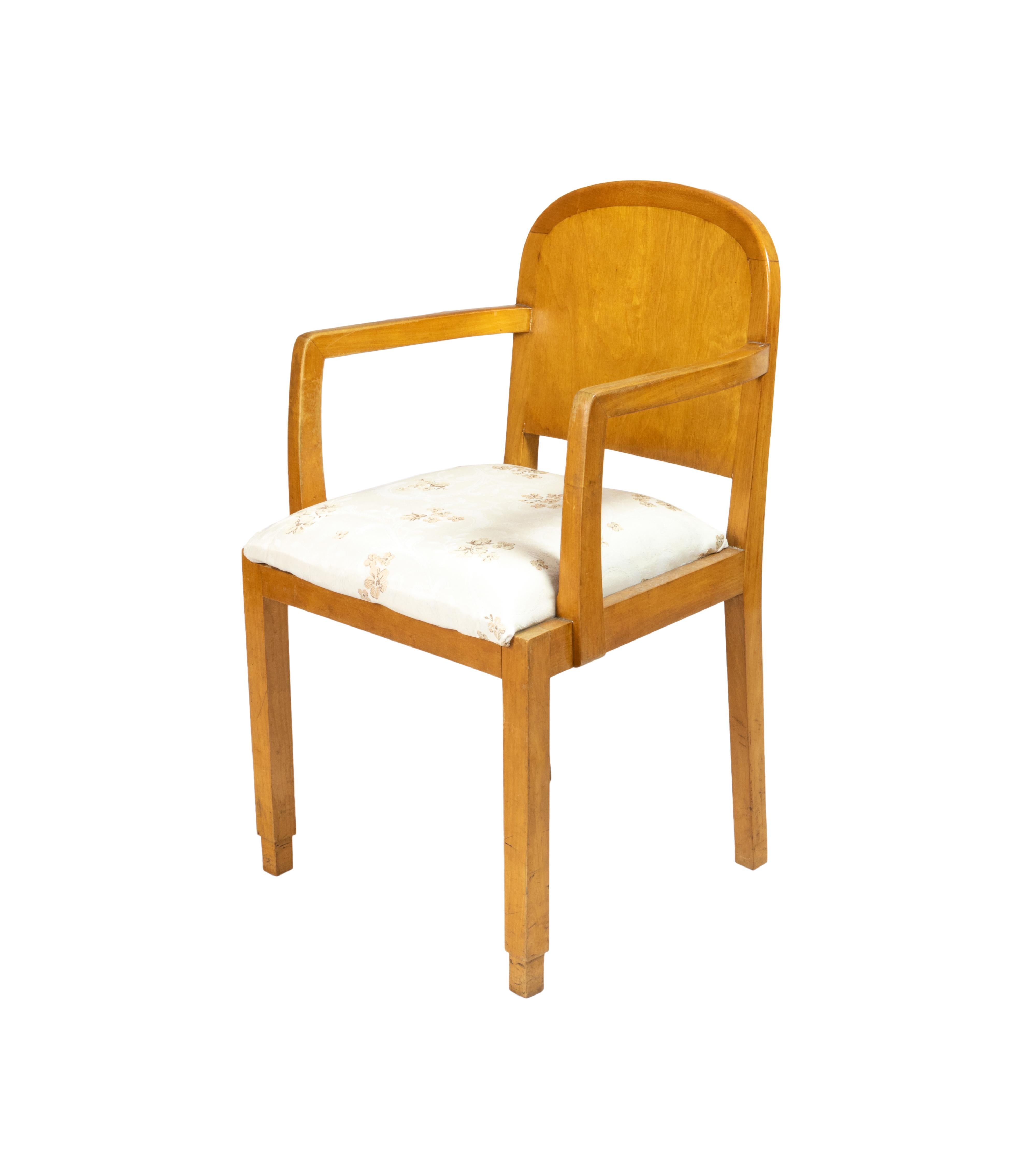 Sillón Art Decó de Armazens Nascimento, Portugal, años 40 Tapicería en venta