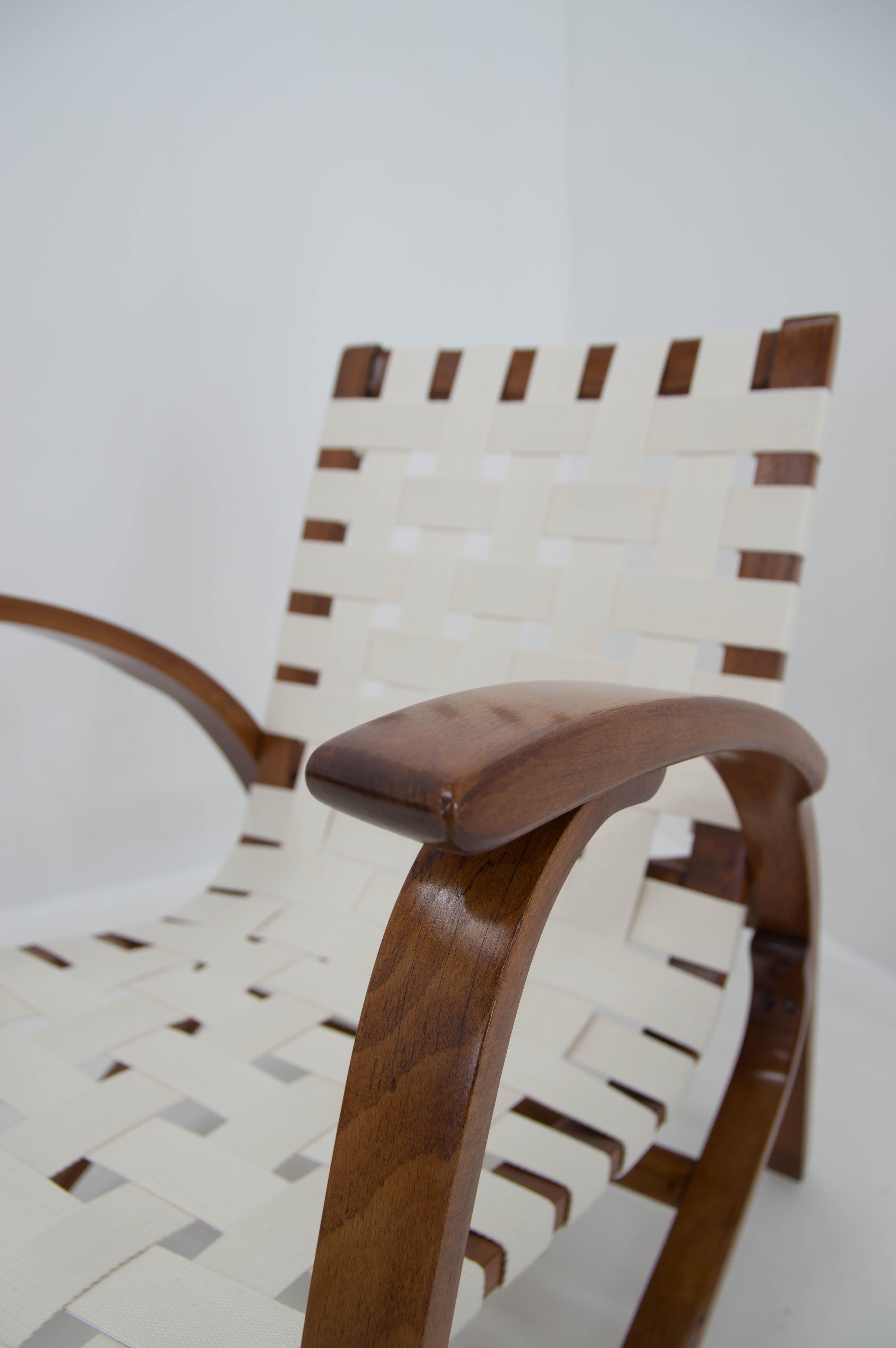Czech Art Deco Armchair by Jan Vanek, 1930s, More Items Available