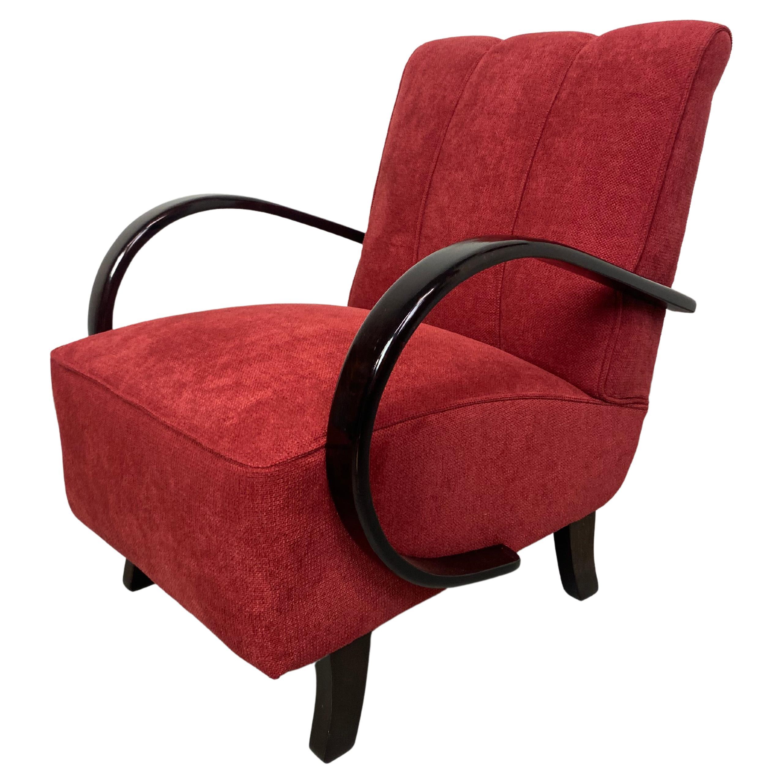 Art deco armchair by Jindřich Halabala  For Sale