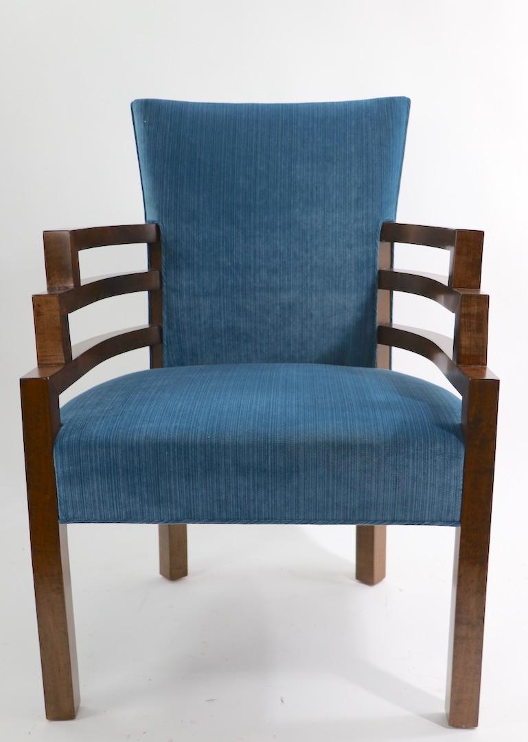 Upholstery Art Deco Armchair by Kem Weber For Sale