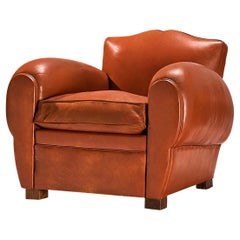 Used Art Deco Armchair by Maurice Rinck in Leather 