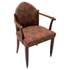 Art Deco Armchair by Paul Bromberg, Solid Oak, Re-Upholstered, 1920s