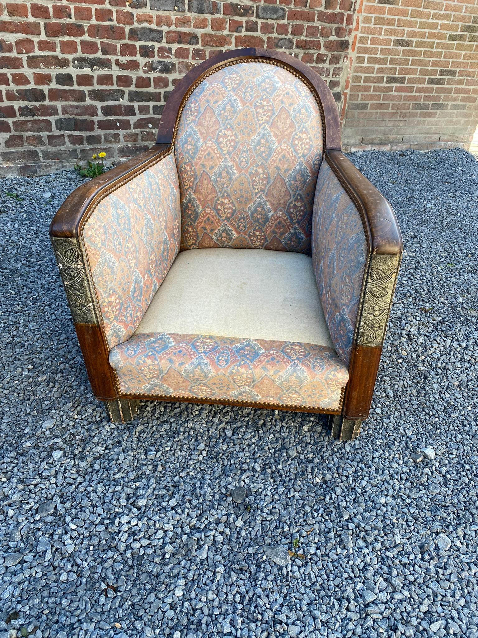 French Art Deco Armchair, circa 1930 For Sale