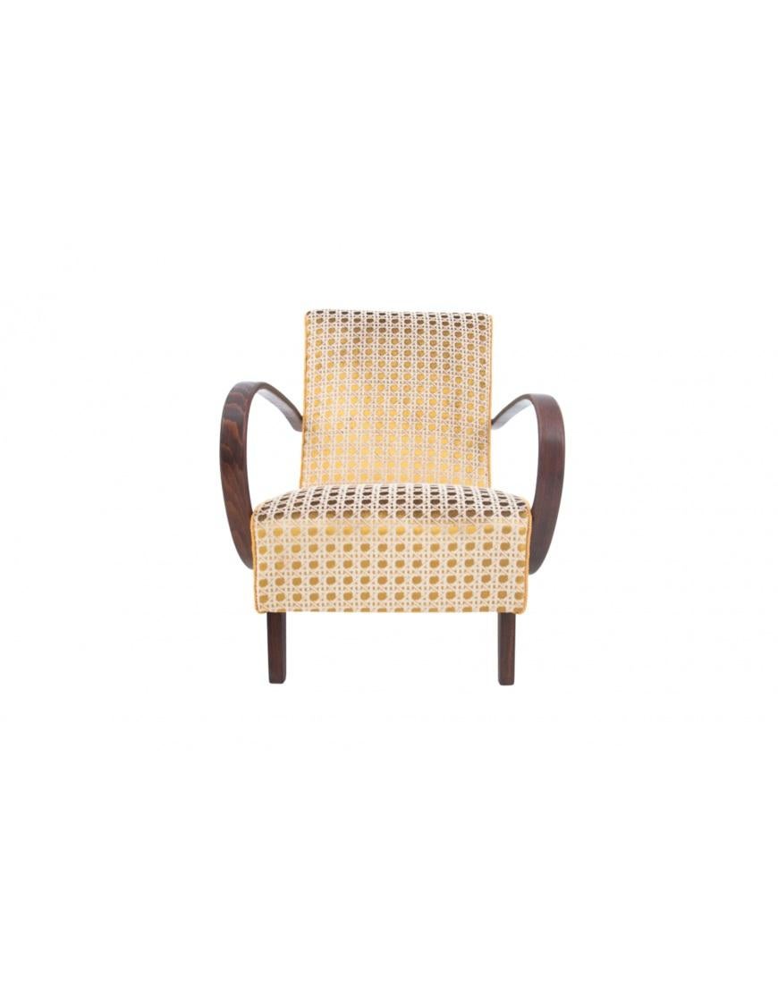 Art Deco armchair, designed by J. Halabala, 1930s, Czechoslovakia. Bon état - En vente à Chorzów, PL