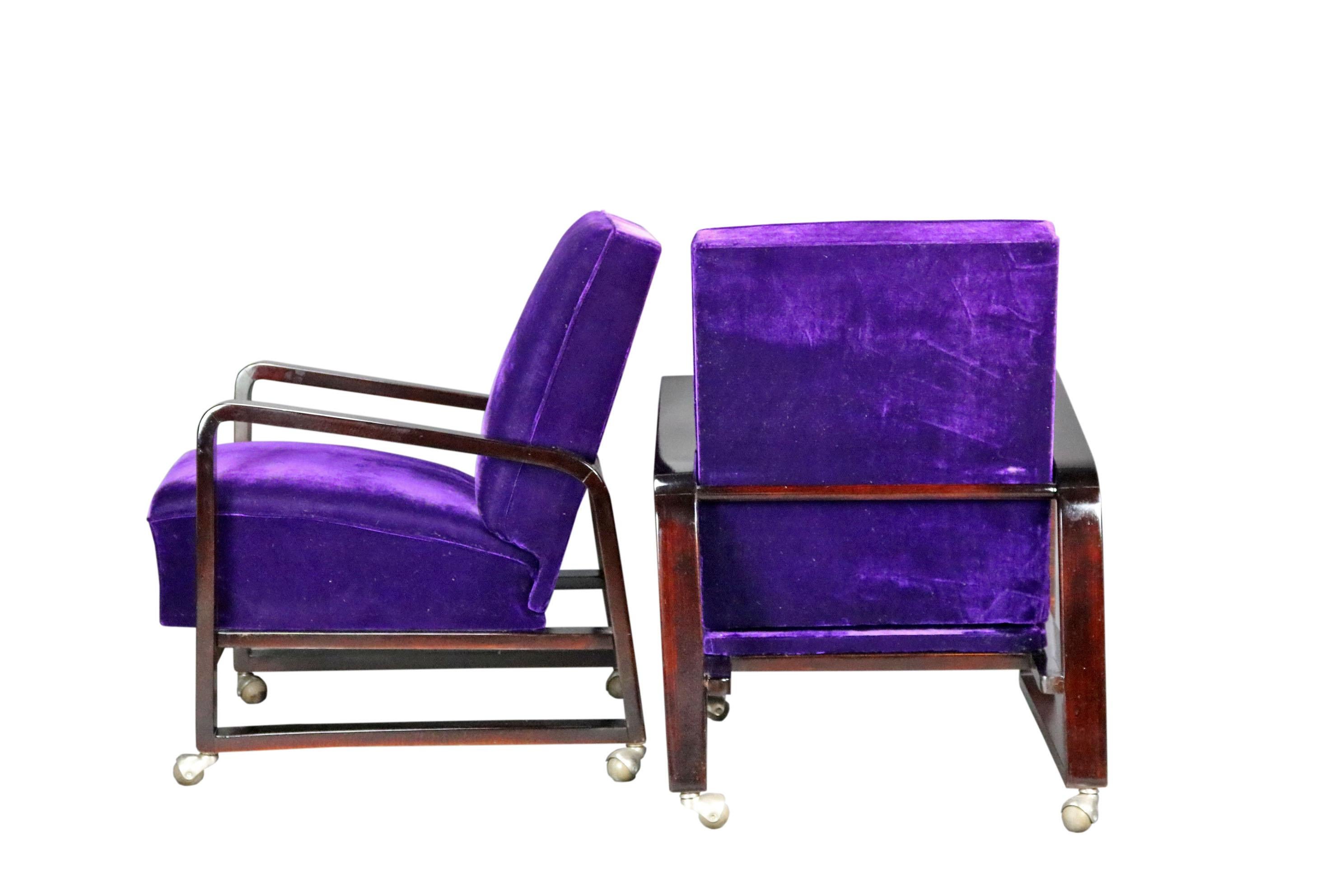 Upholstery Art Deco Armchair For Sale