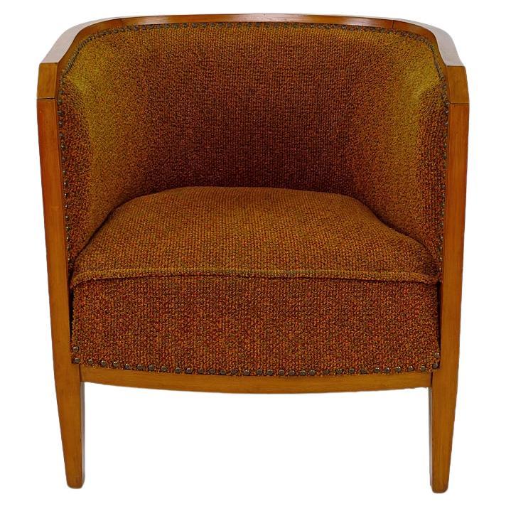 Fauteuil Art Déco par les Ateliers Gauthier-Poinsignon en noyer, circa 1920-1930