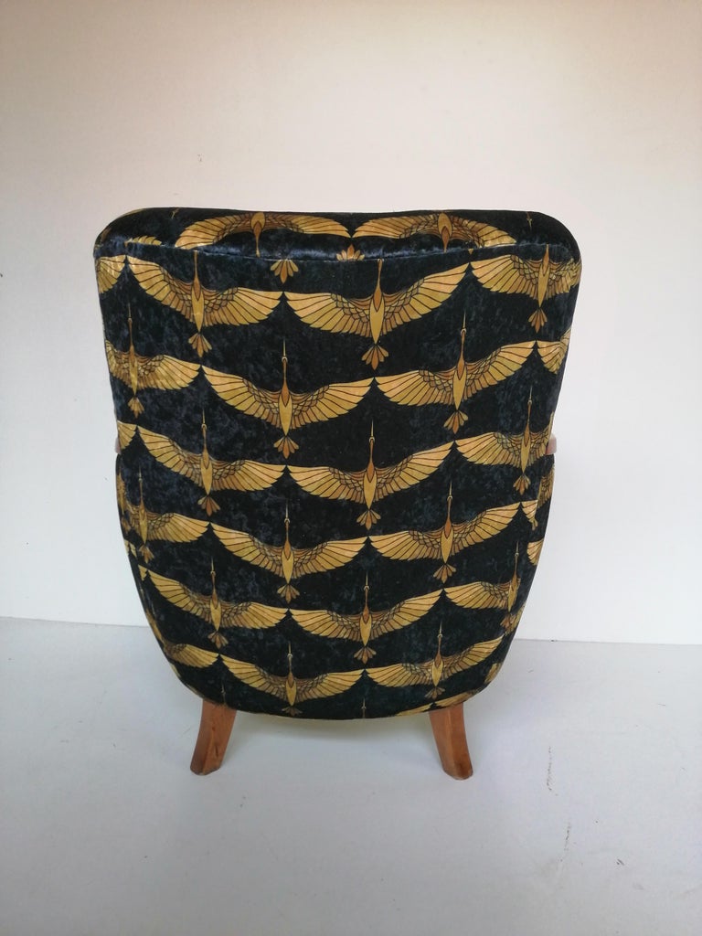 Fauteuil Art Déco Années 30 - Divans Jako - Velours Rose - France
