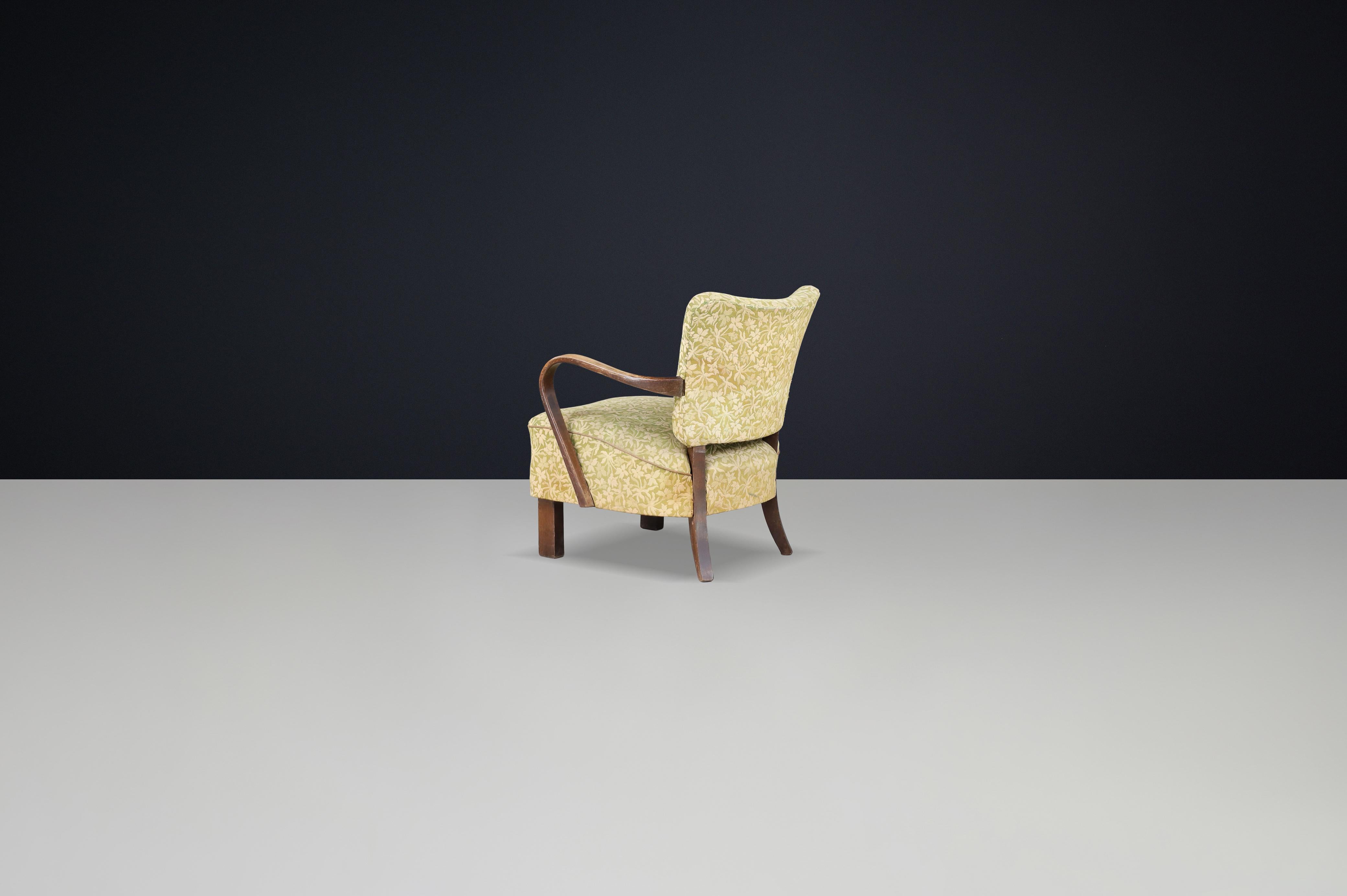 Sillón Art Déco H-237 de Jindřich Halabala - Tapicería original, años 30 CZ Moderno de mediados de siglo en venta