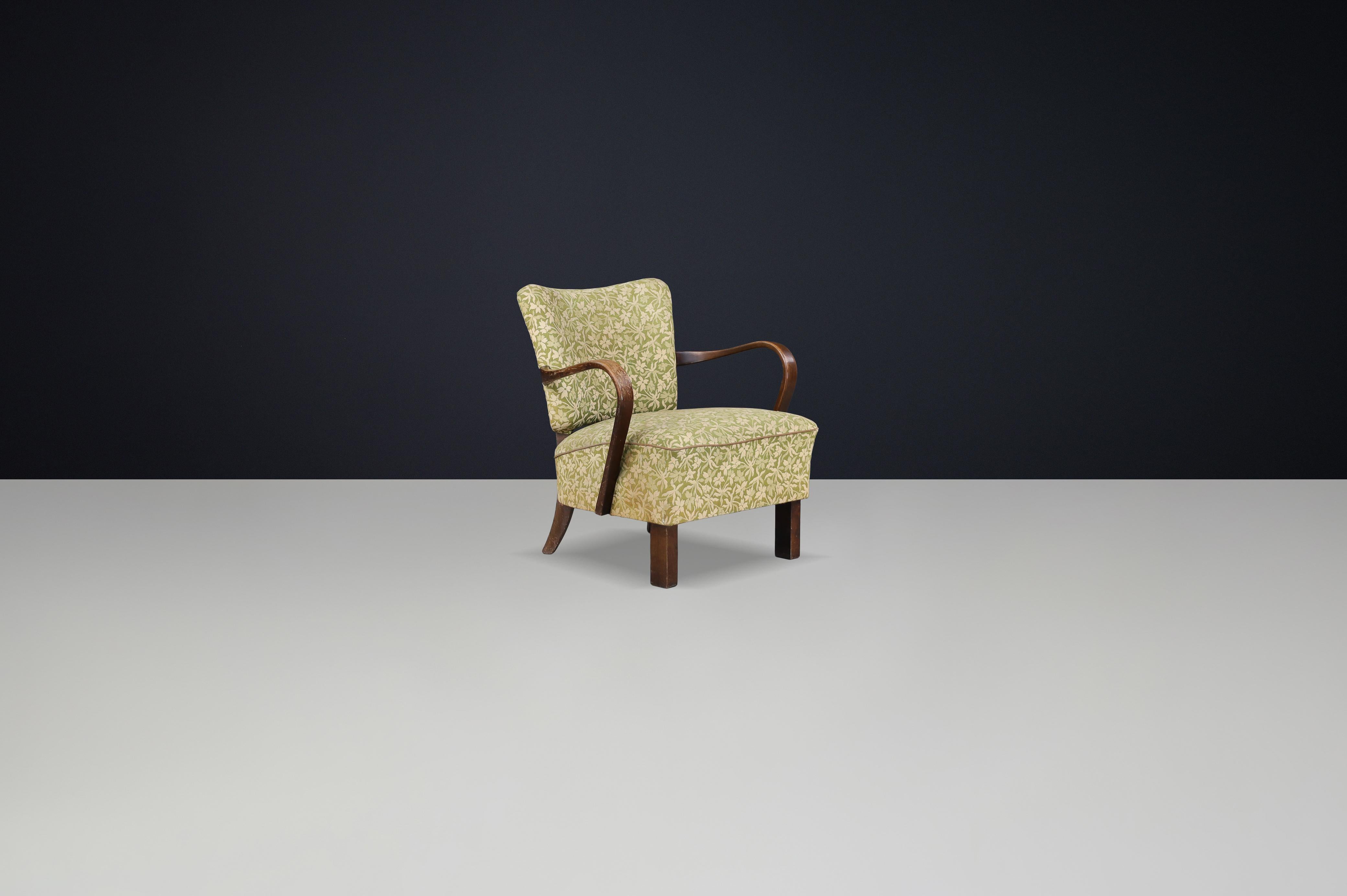 Sillón Art Déco H-237 de Jindřich Halabala - Tapicería original, años 30 CZ en venta 3
