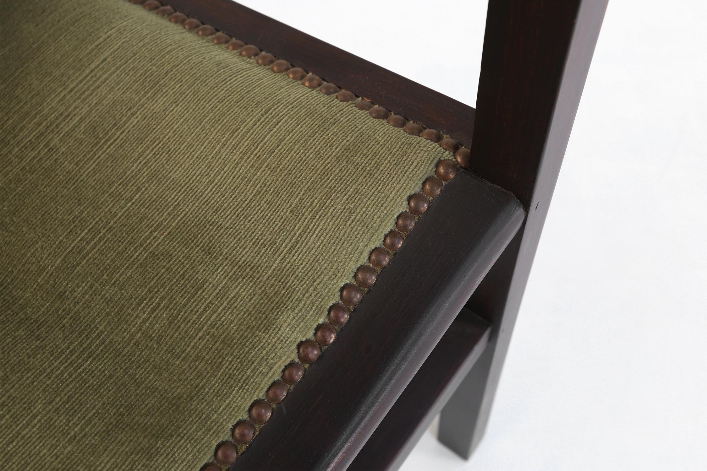 Art Deco Armchair in Black and Green, Ca.1930 For Sale 2