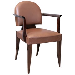Art Deco Armchair in Walnut