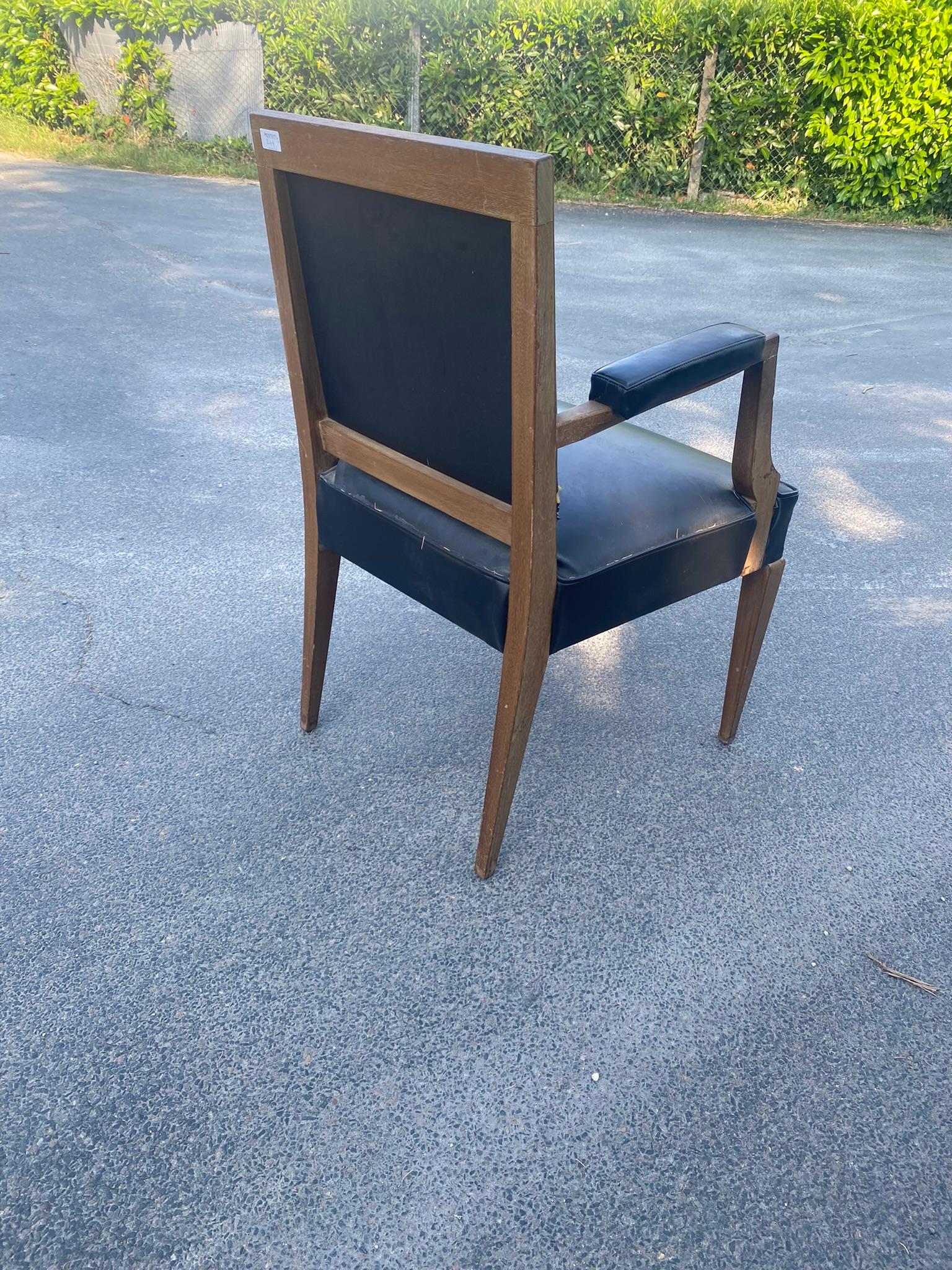 Art Deco Armchair in Walnut in the Style of Andre Arbus, circa 1940 For Sale 2