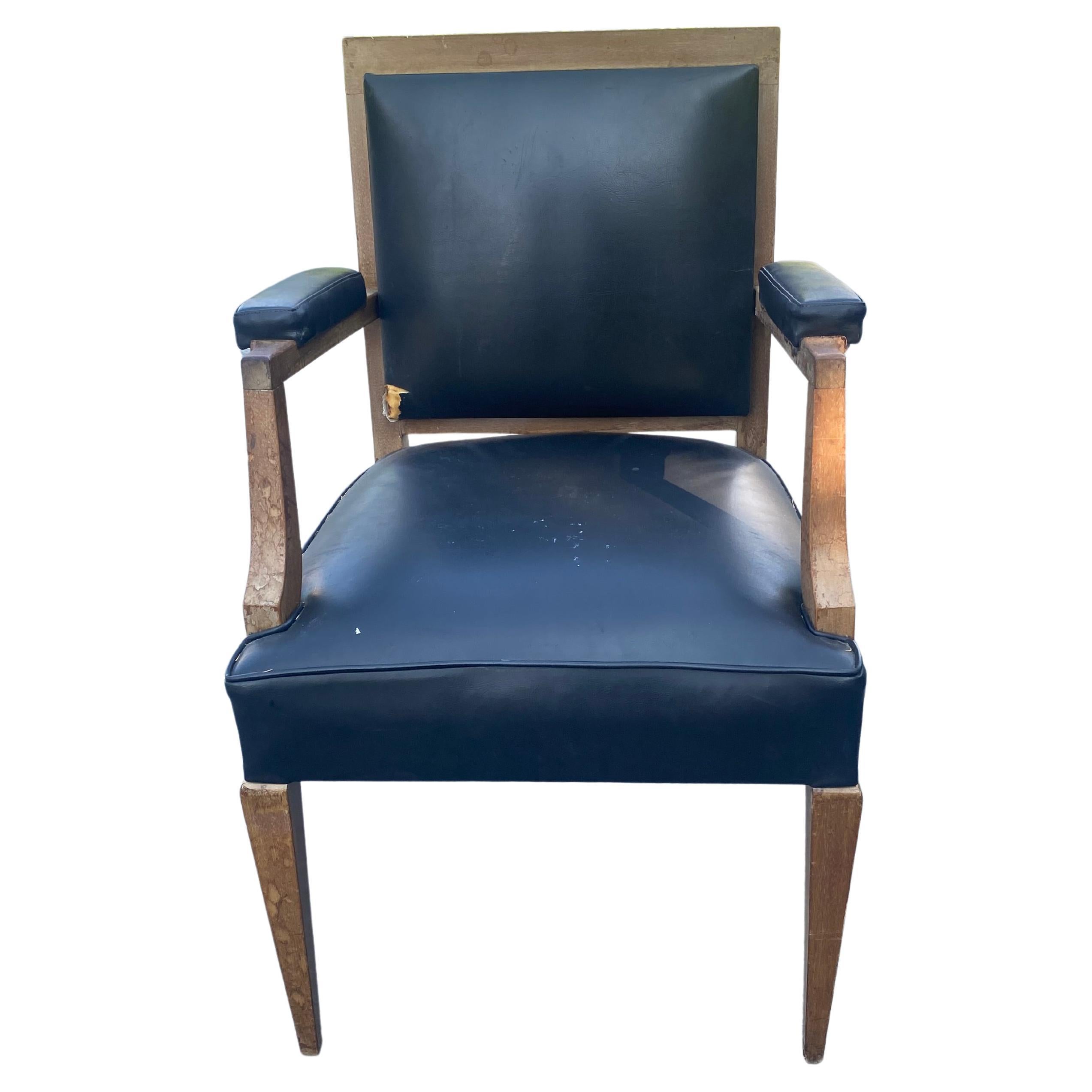 Art Deco Armchair in Walnut in the Style of Andre Arbus, circa 1940 For Sale