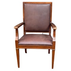 Art Deco Armchair in Walnut in the Style of Andre Arbus, circa 1940